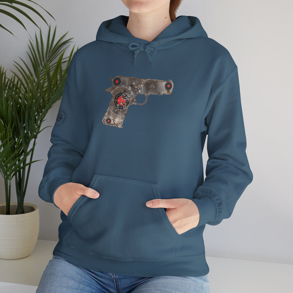 Vintage Metal Pistol Graphic Hoodie