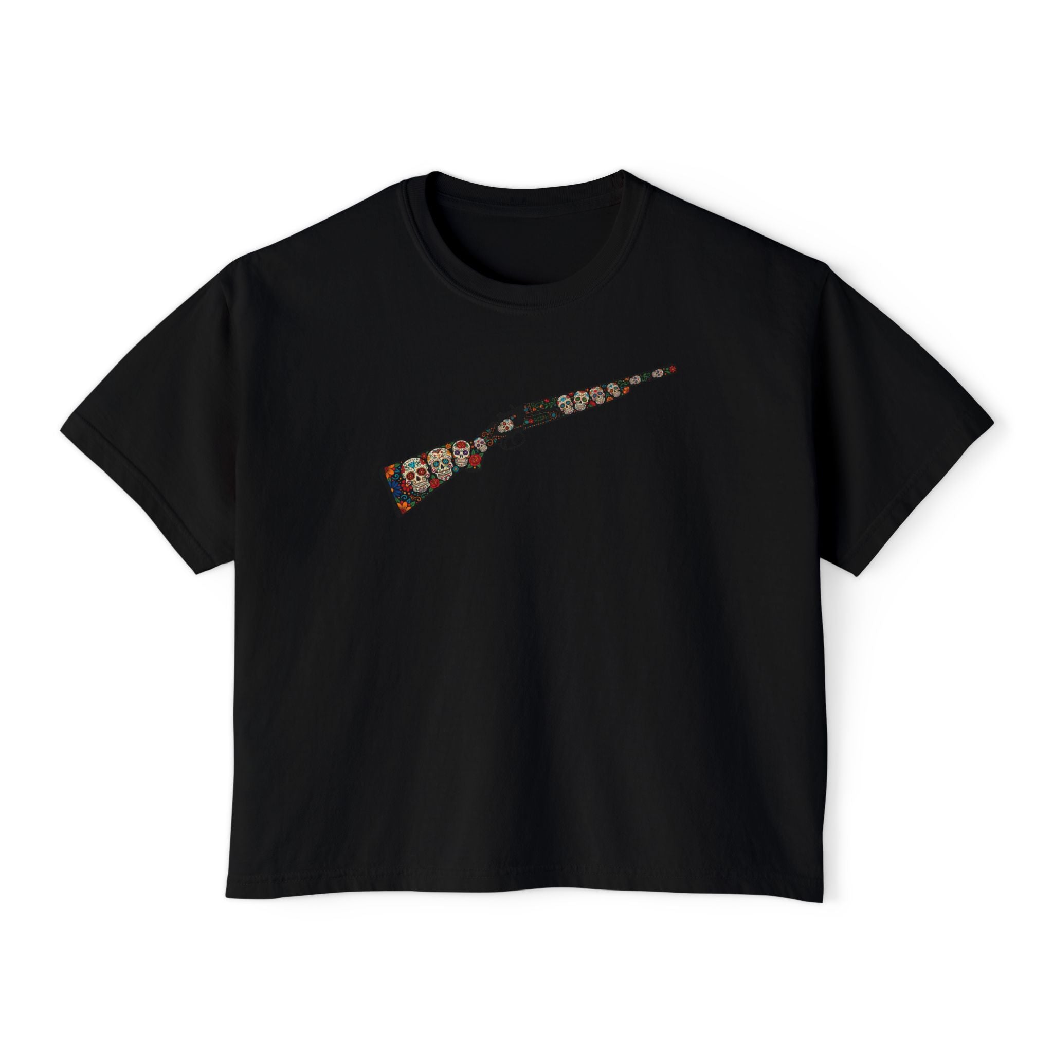 The Sugar Skull Collection -Shotgun- Women’s Boxy Tee