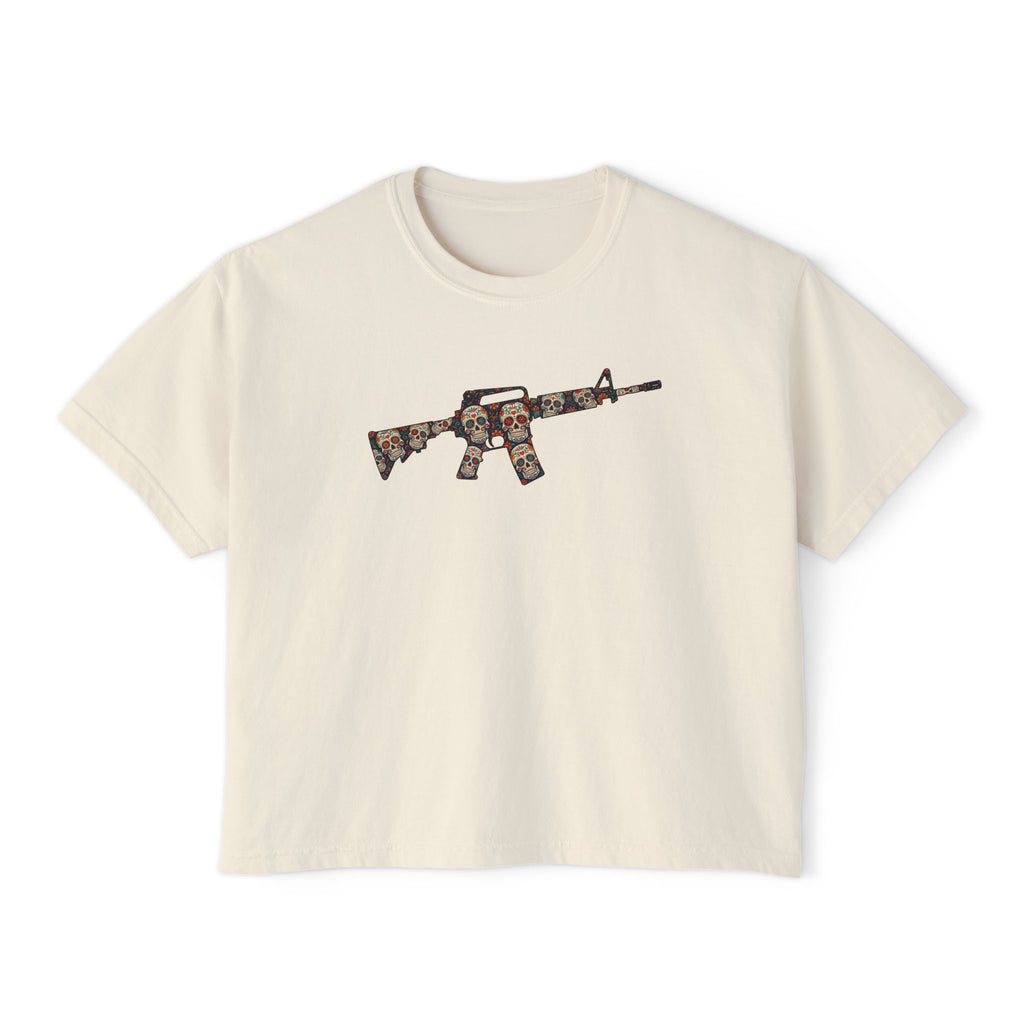 The Sugar Skull Collection -AR Rifle- Women’s Boxy Tee