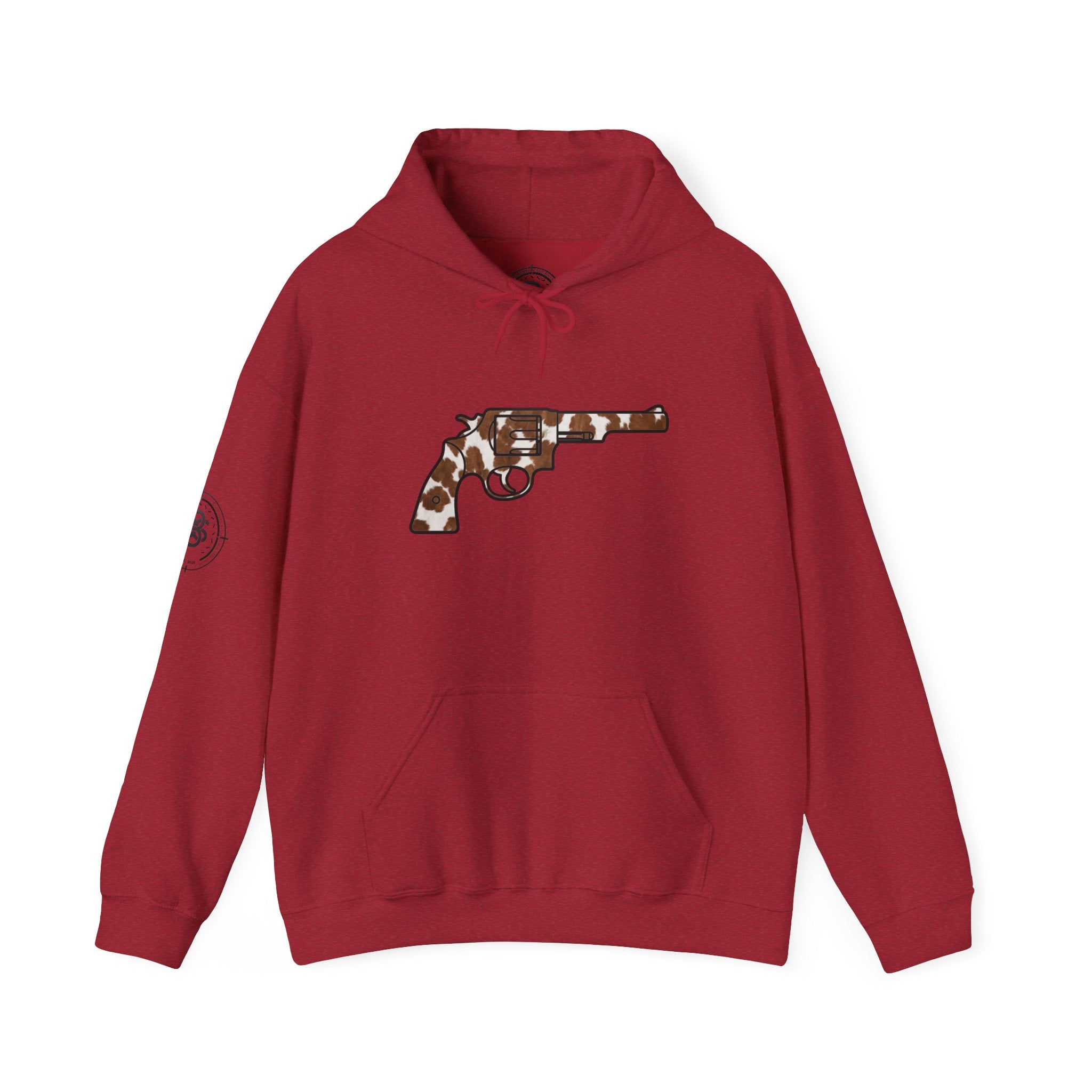 Cowhide Revolver Silhouette Hoodie Unisex