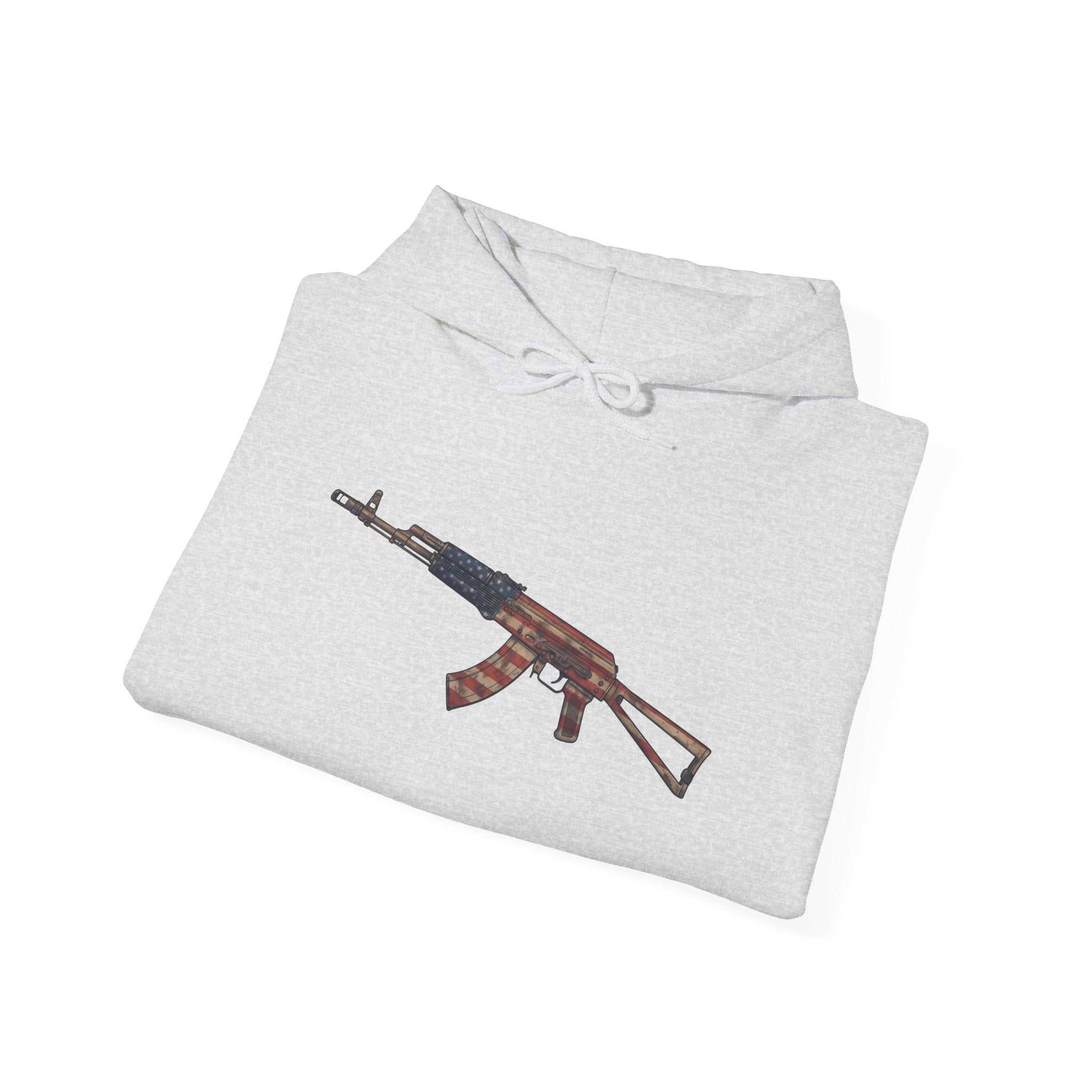United States Flag AK-47 Graphic Hoodie