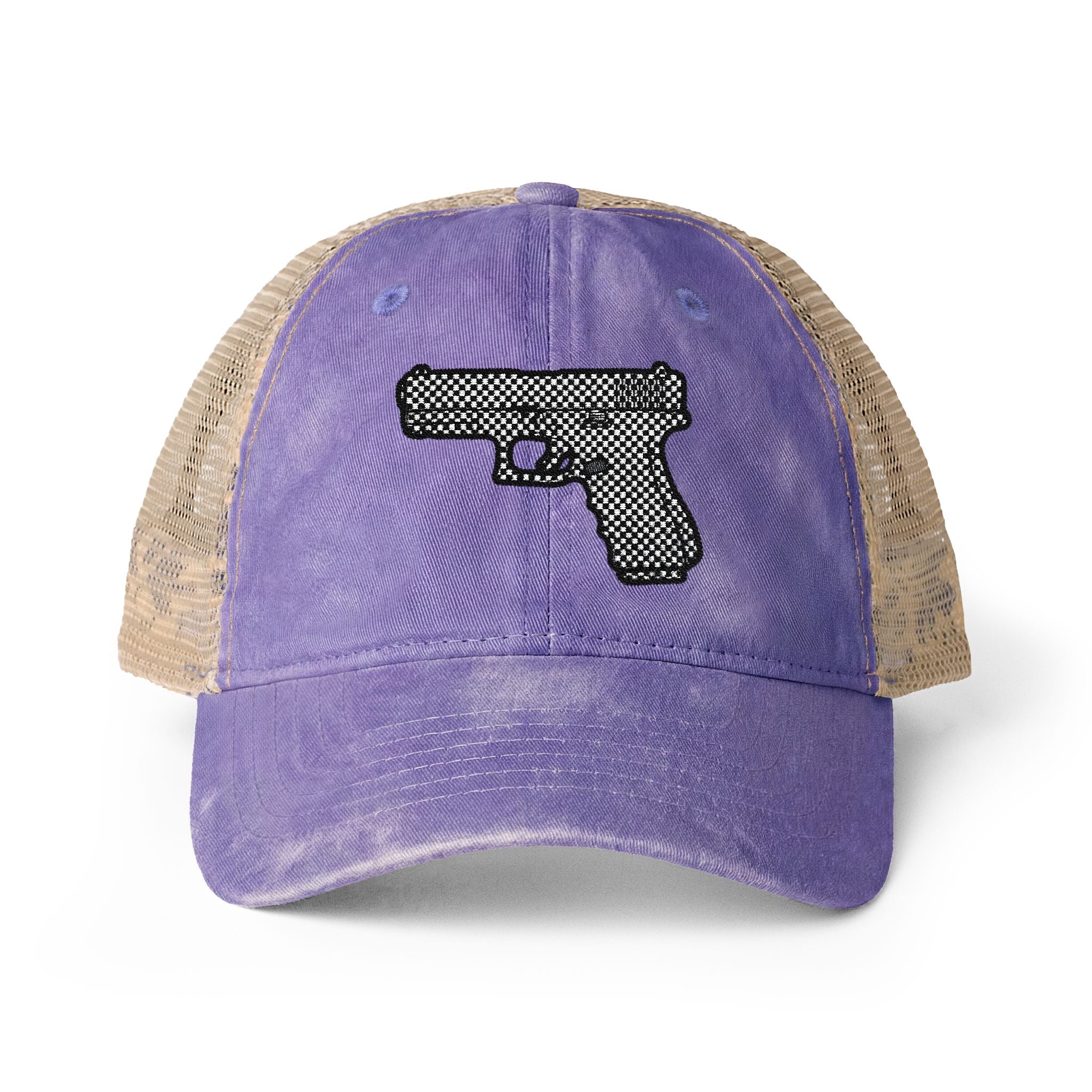 The Checker Collection-Pistol-Women's Washed Mesh-Back Cap