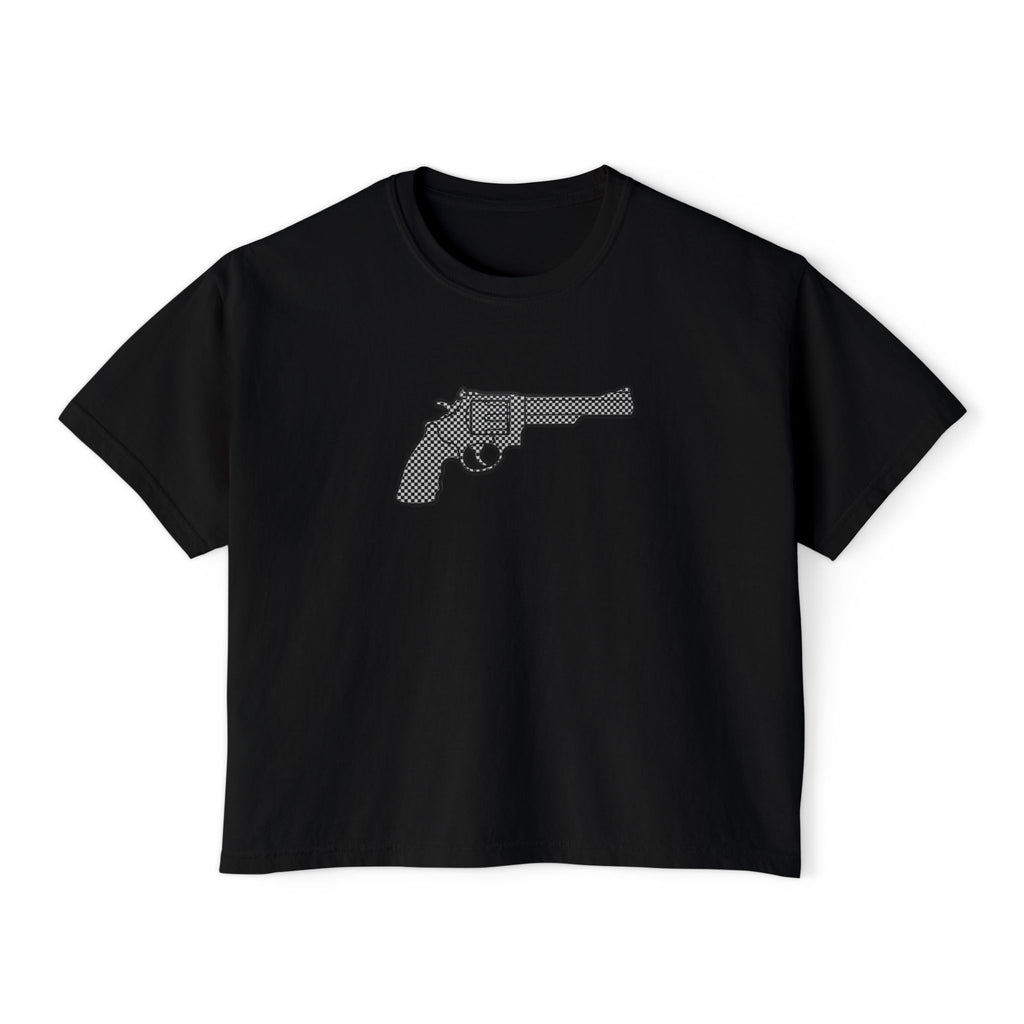 The Checker Collection- Revolver- Women's Boxy Tee