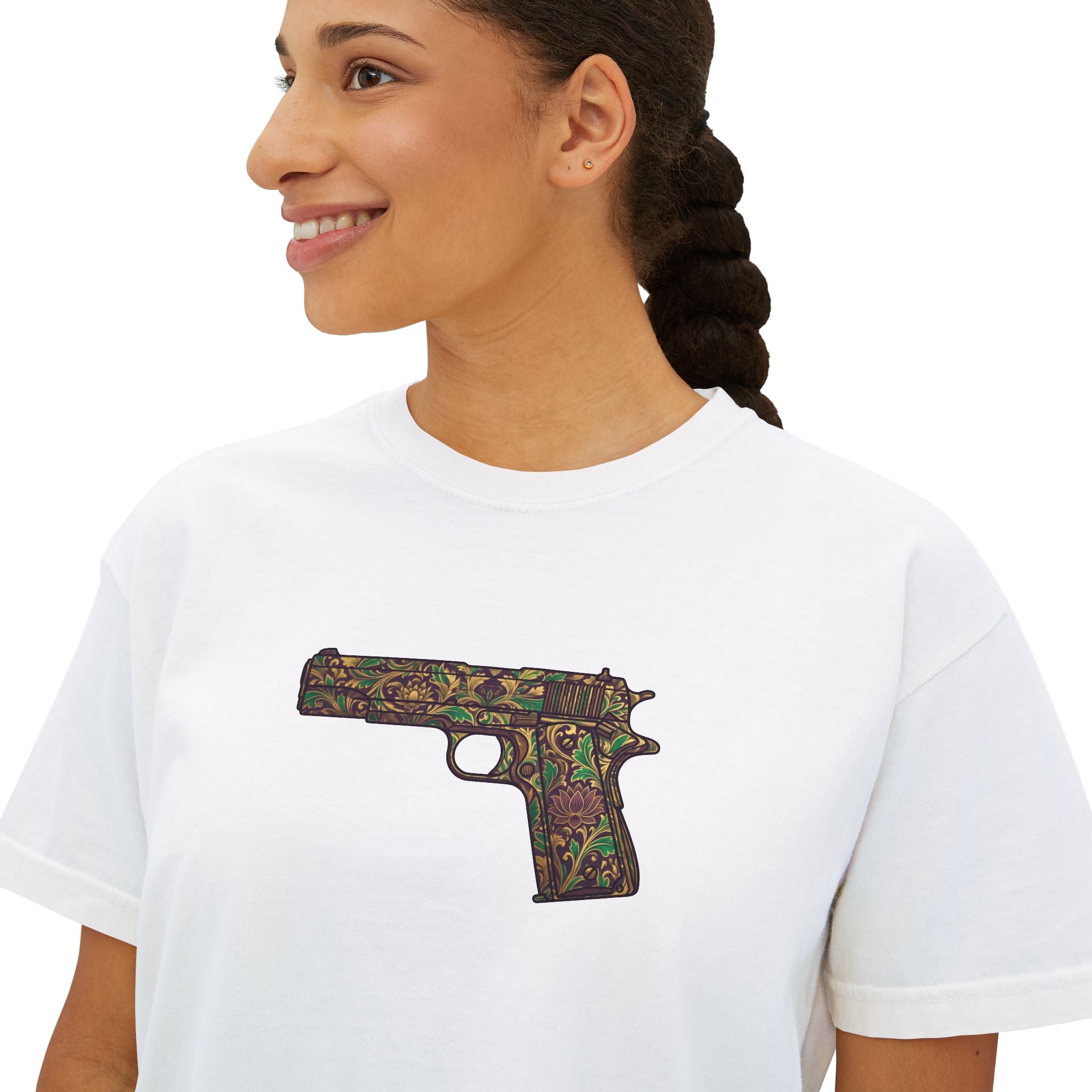 The Floral Collection-Pistol- Women's Boxy Tee