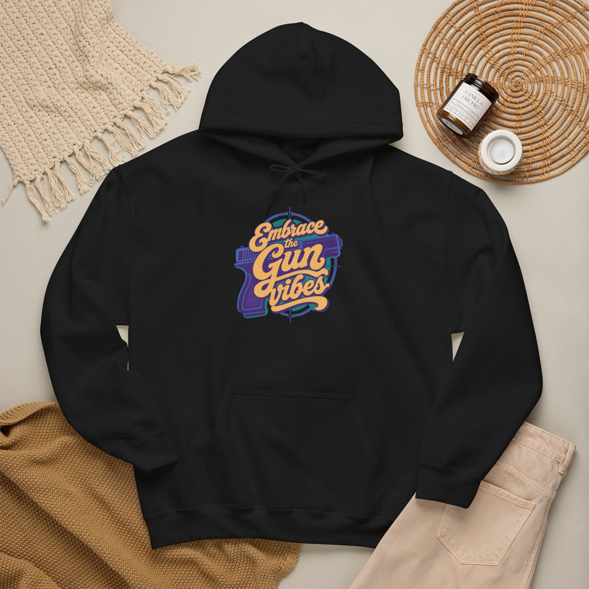 Embrace Gun Vibes Hoodie — Retro