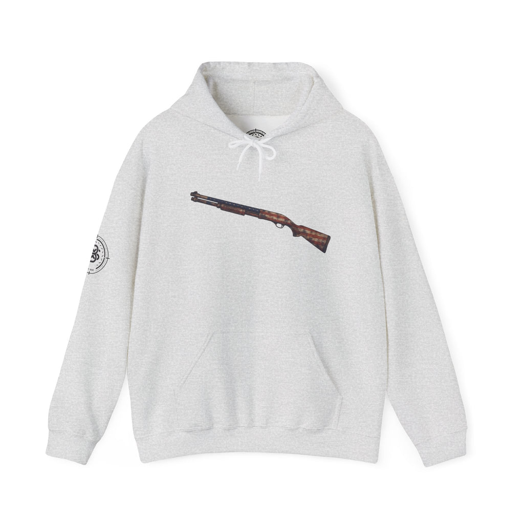United States Flag Shotgun Graphic Hoodie
