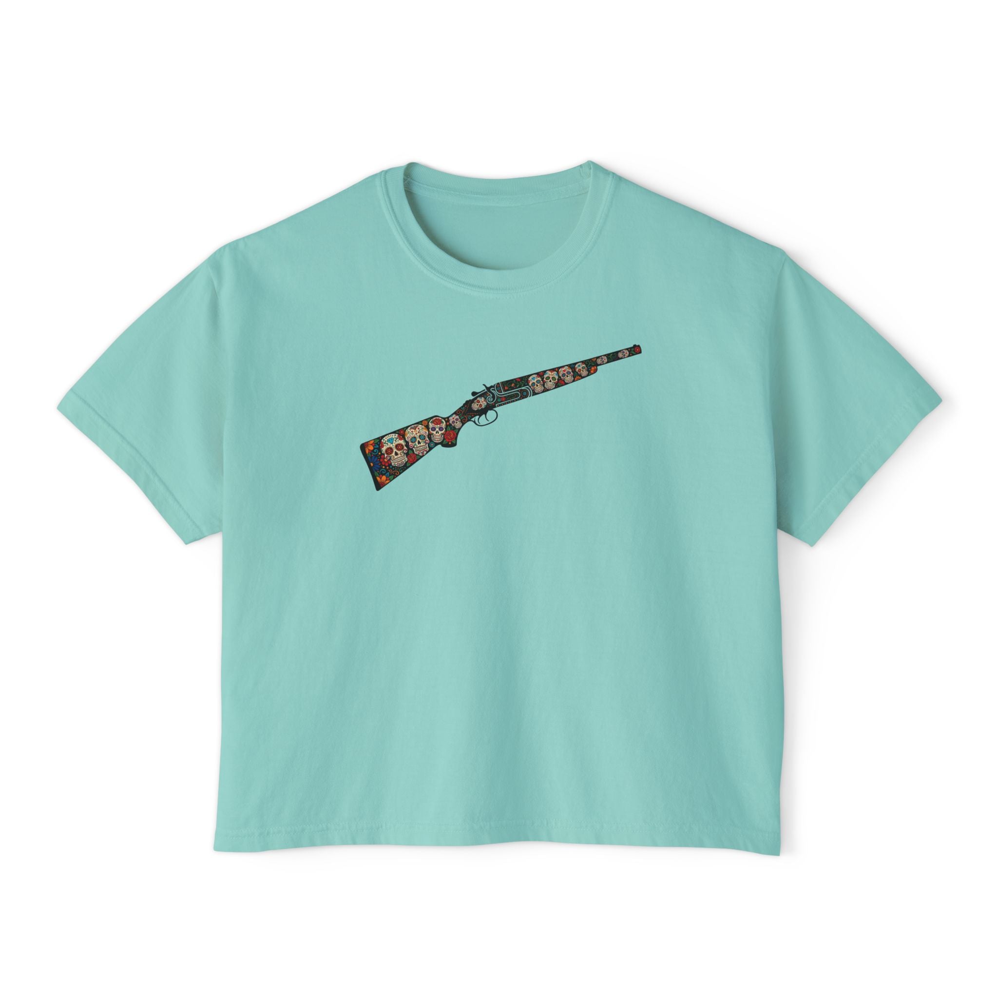 The Sugar Skull Collection -Shotgun- Women’s Boxy Tee