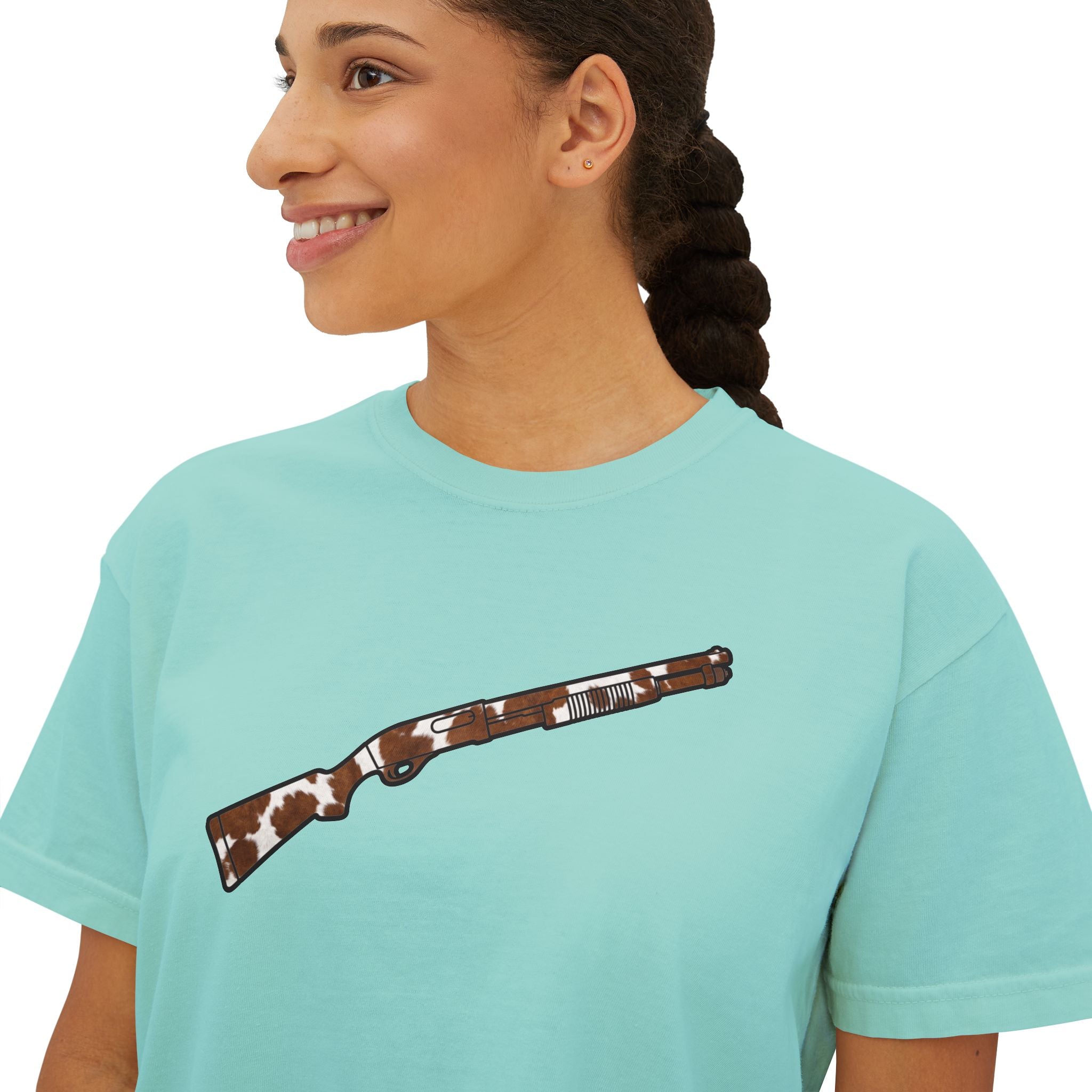 The Cowhide Collection-Shotgun-Women's Boxy Tee