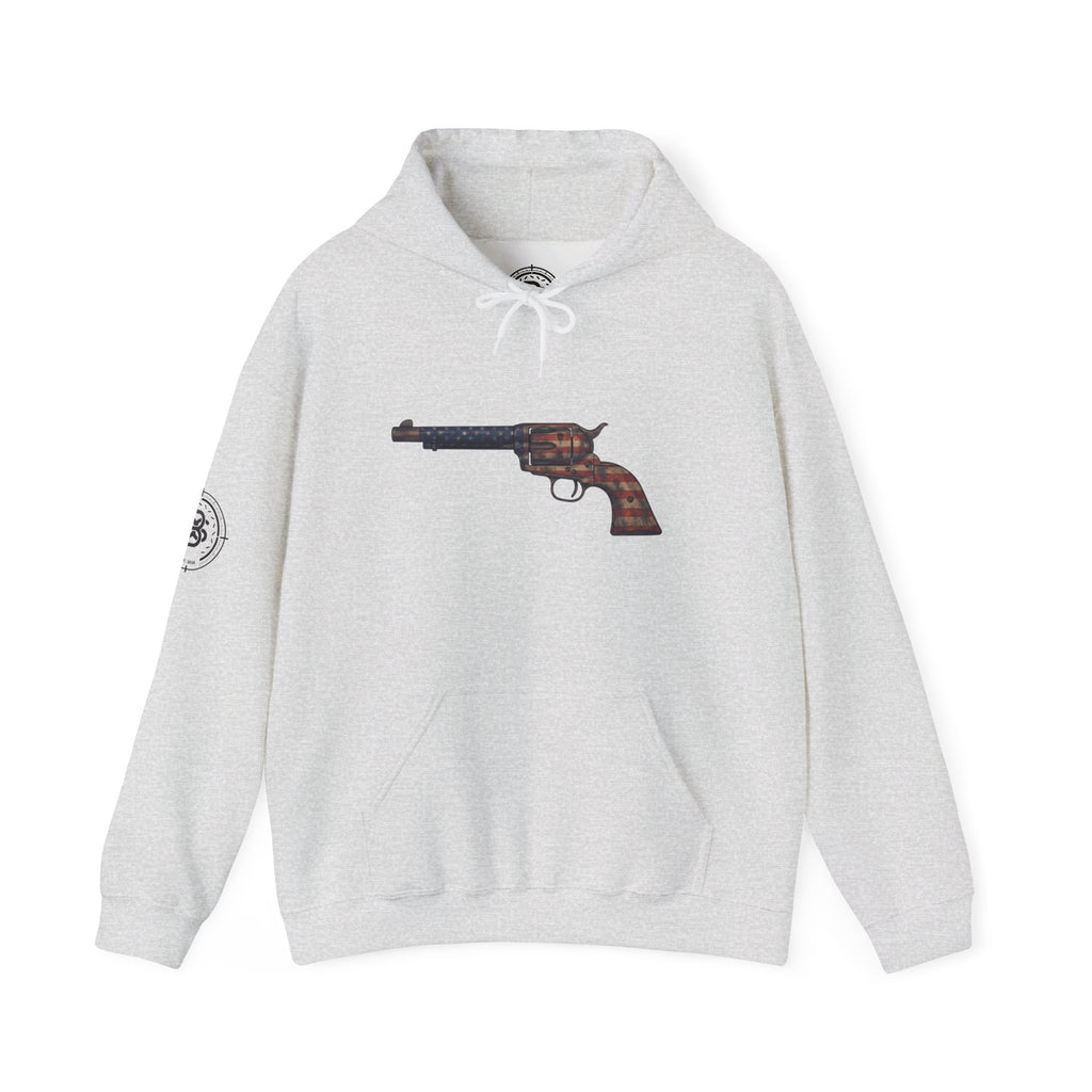 United States Flag Revolver Graphic Hoodie