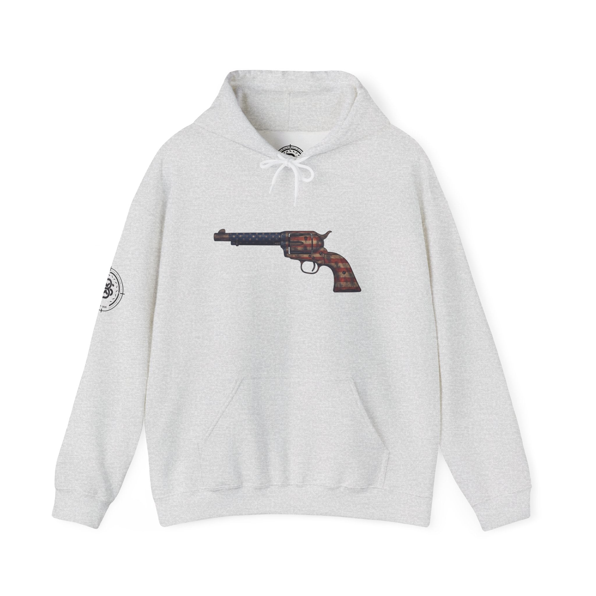 United States Flag Revolver Graphic Hoodie