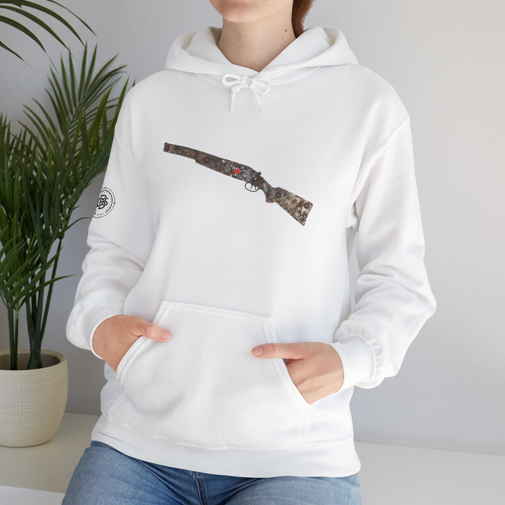 Vintage Metal Shotgun Target Graphic Hoodie