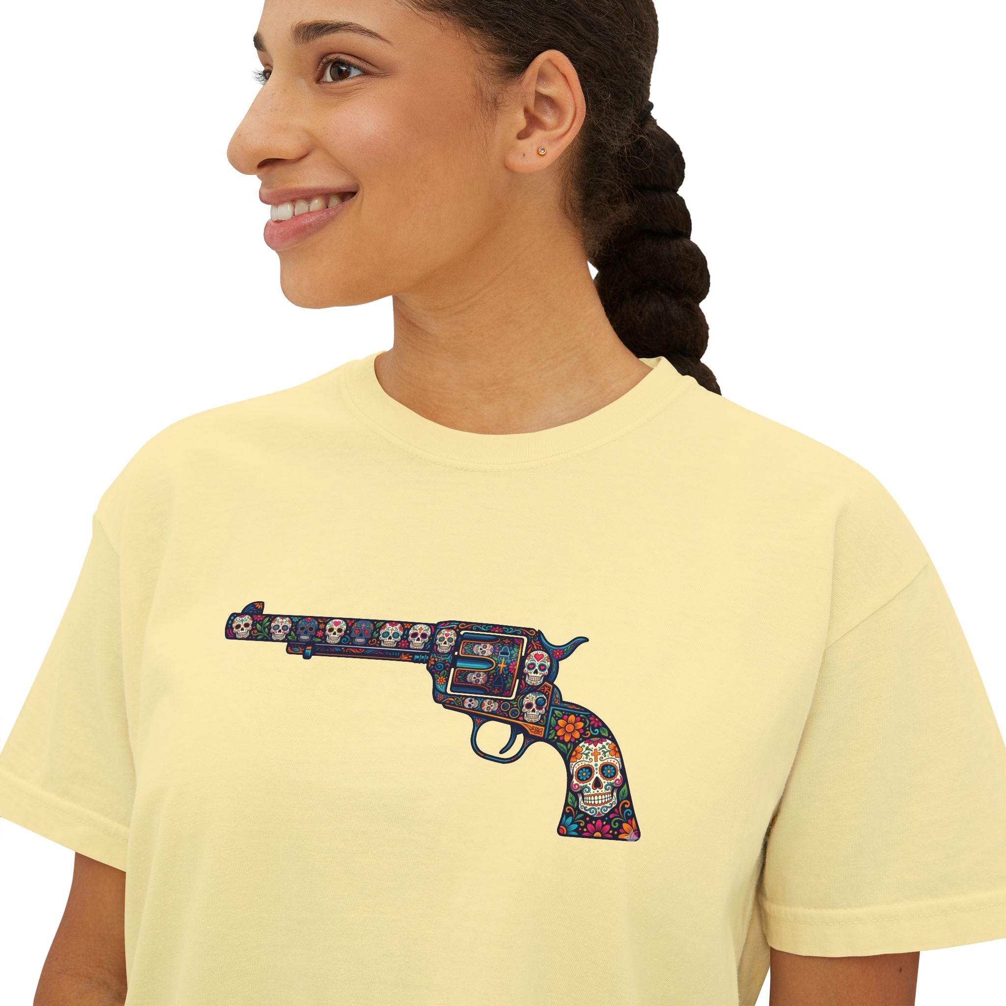 The Sugar Skull Collection -Revolver- Women’s Boxy Tee