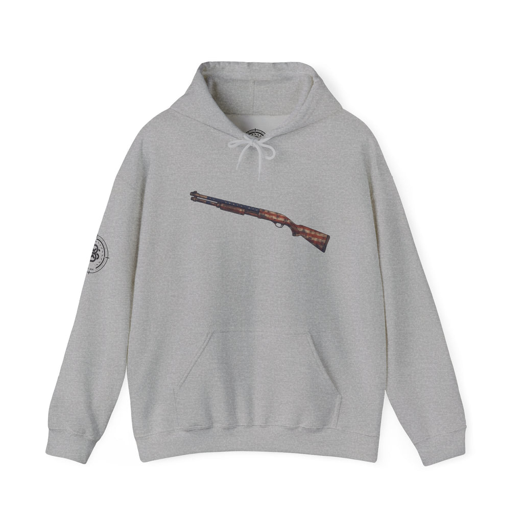 United States Flag Shotgun Graphic Hoodie