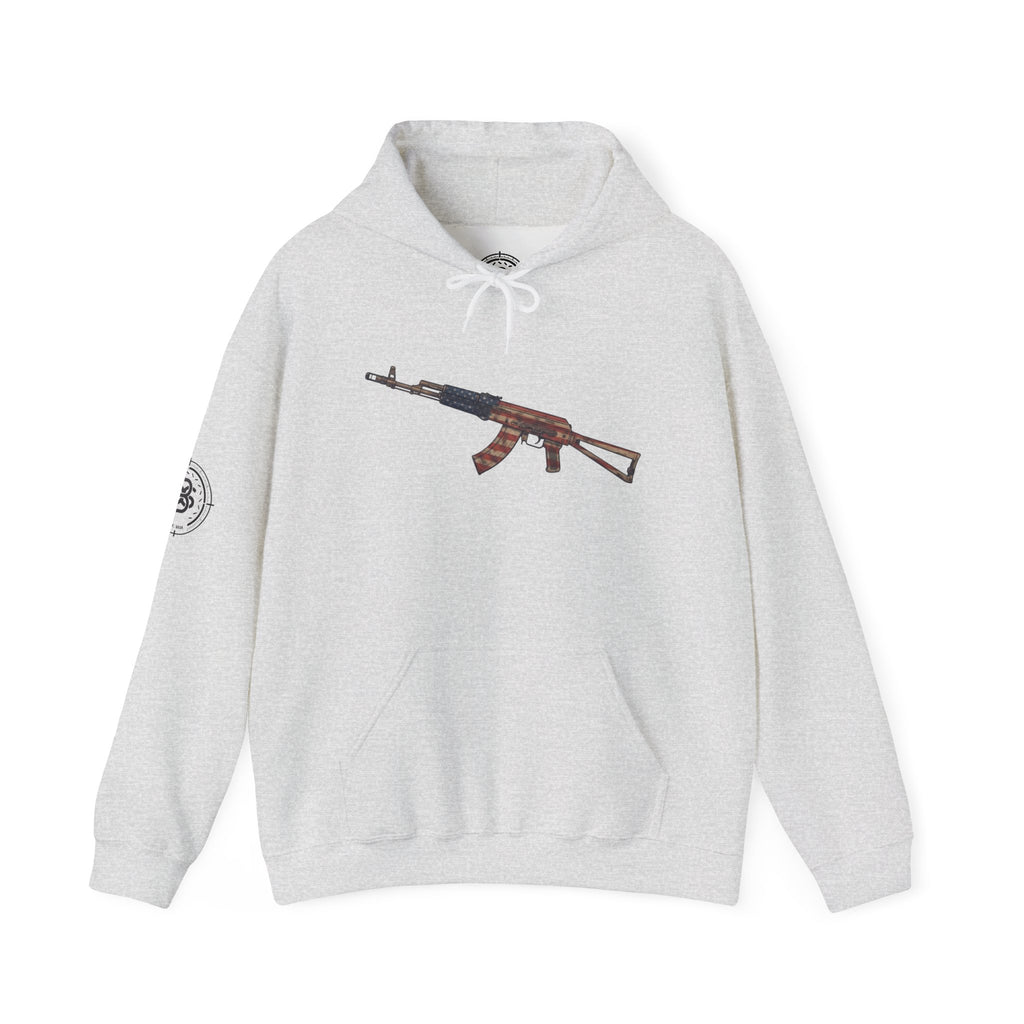 United States Flag AK-47 Graphic Hoodie