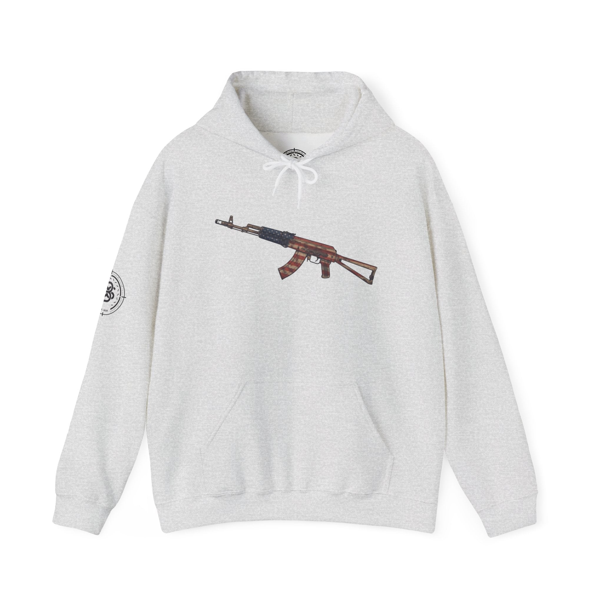 United States Flag AK-47 Graphic Hoodie