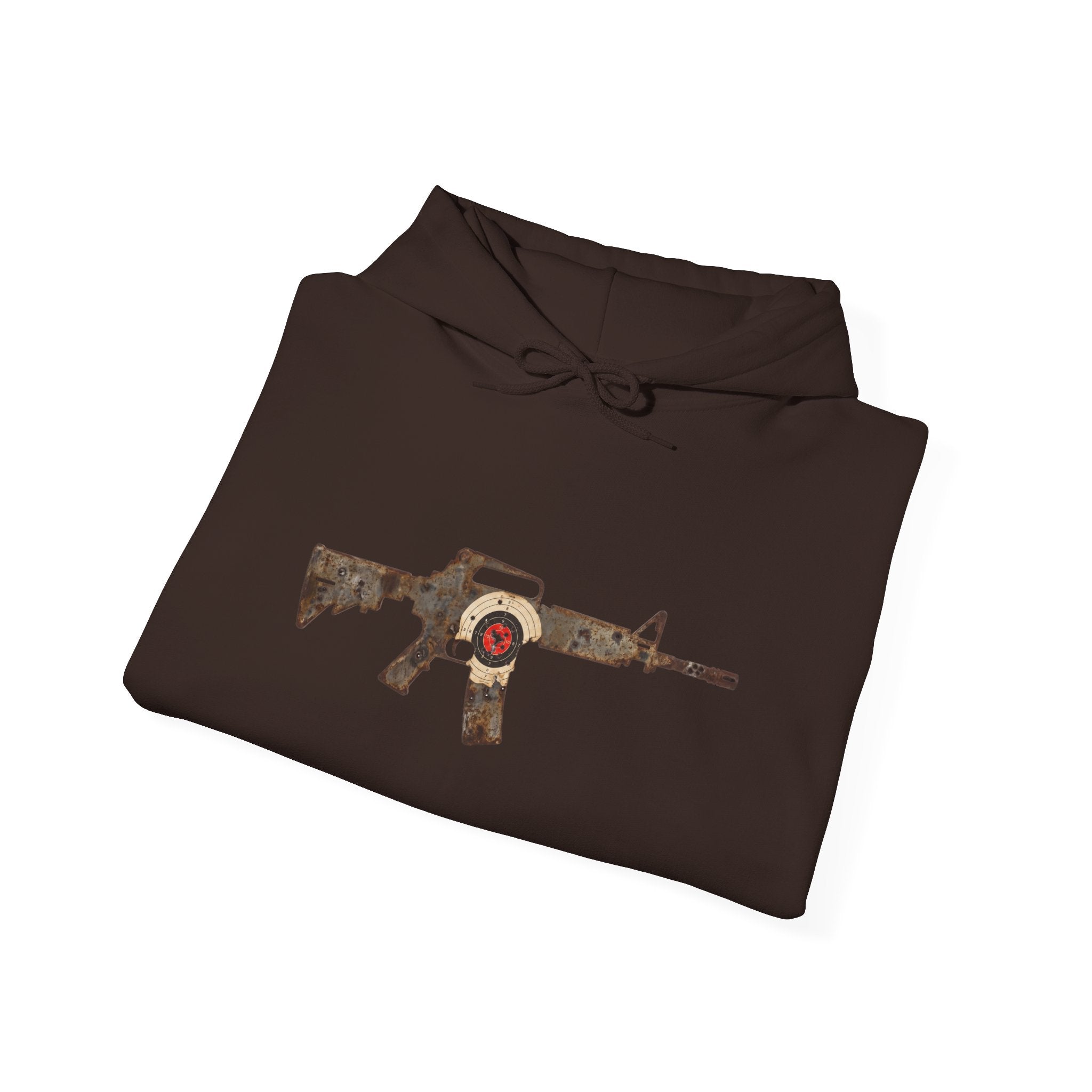 Vintage Metal AR Rifle Graphic Hoodie