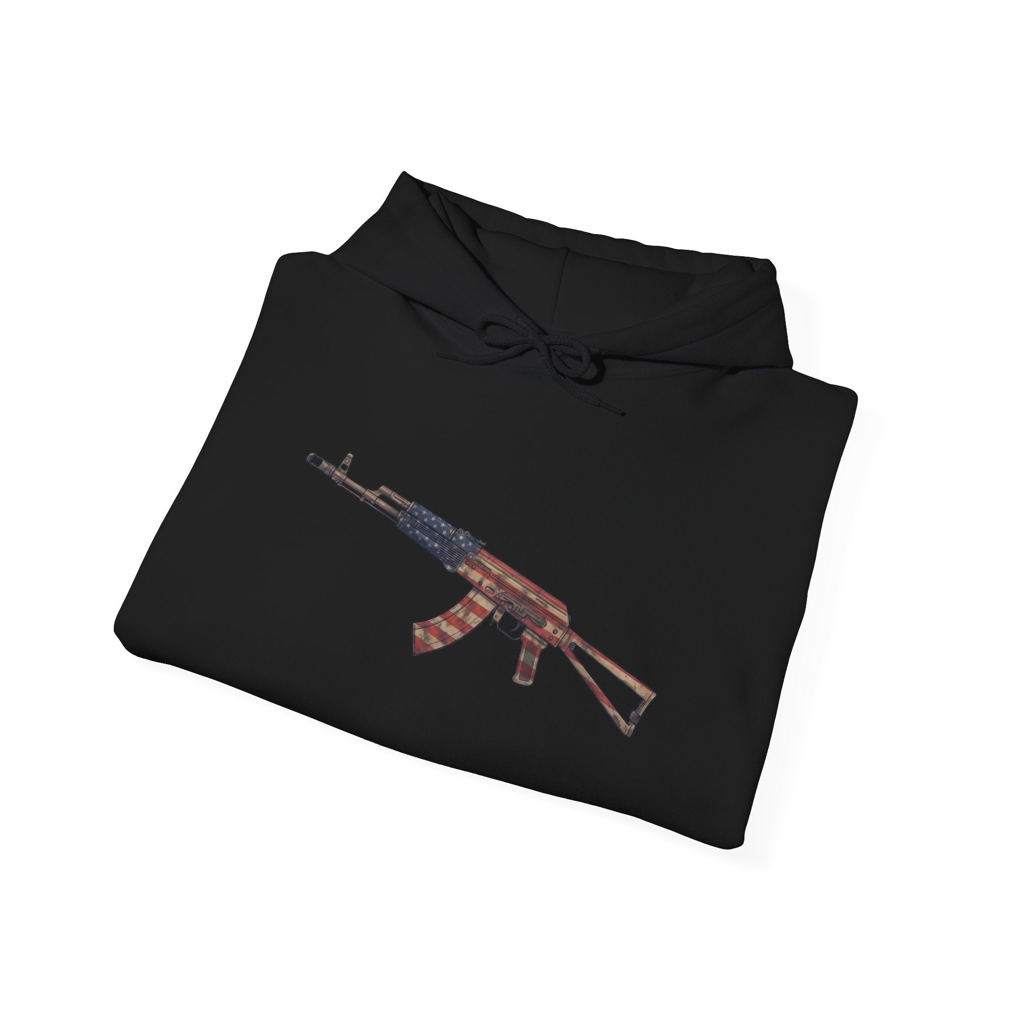 United States Flag AK-47 Graphic Hoodie