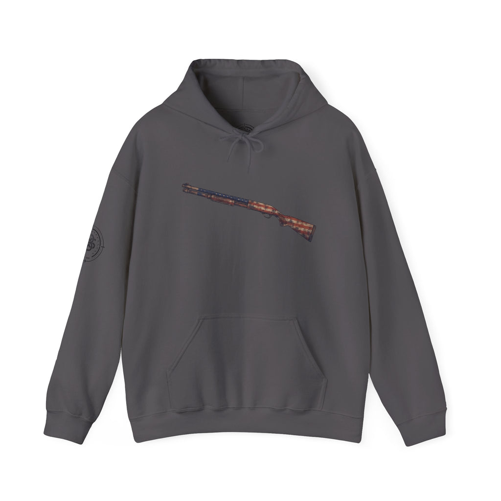 United States Flag Shotgun Graphic Hoodie