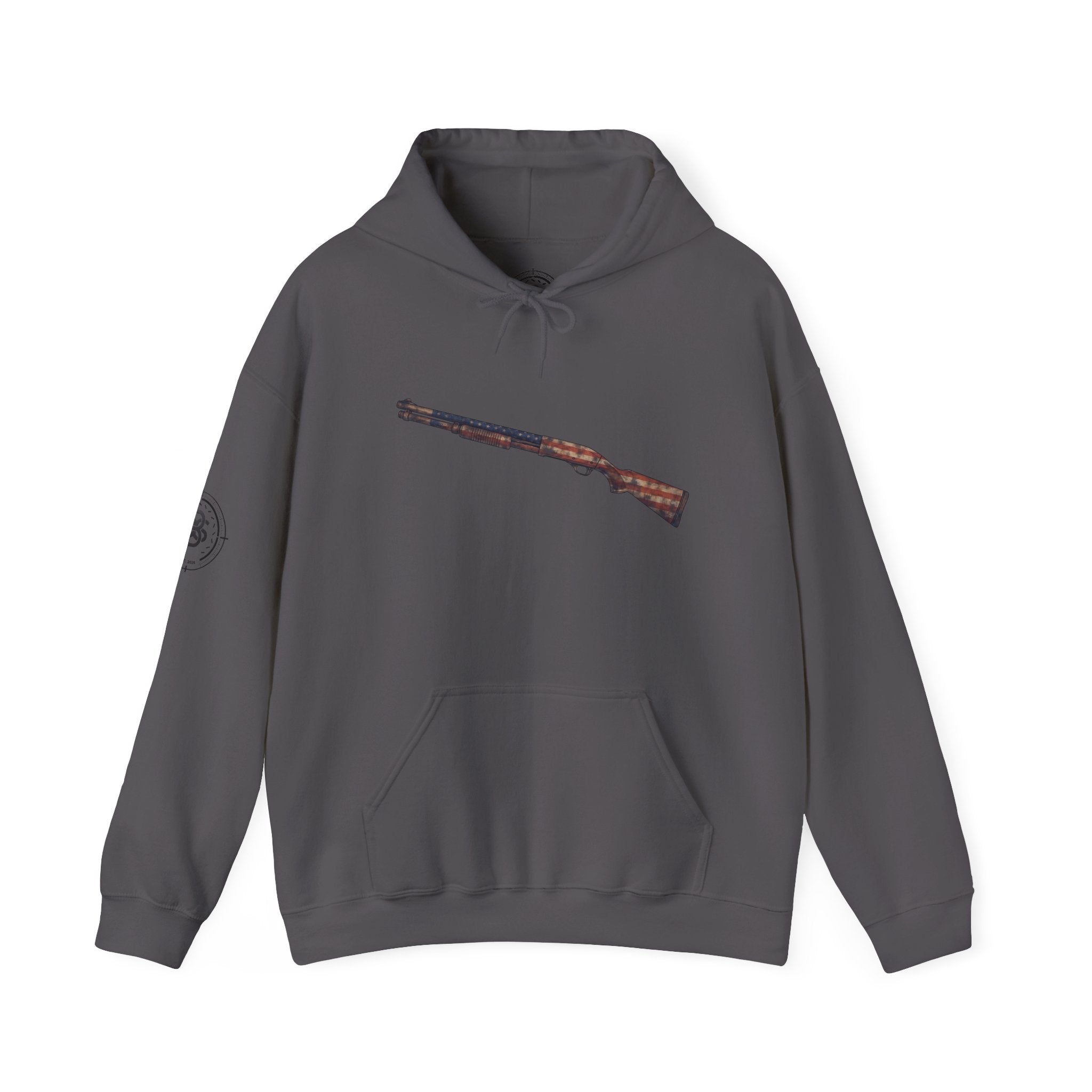 United States Flag Shotgun Graphic Hoodie