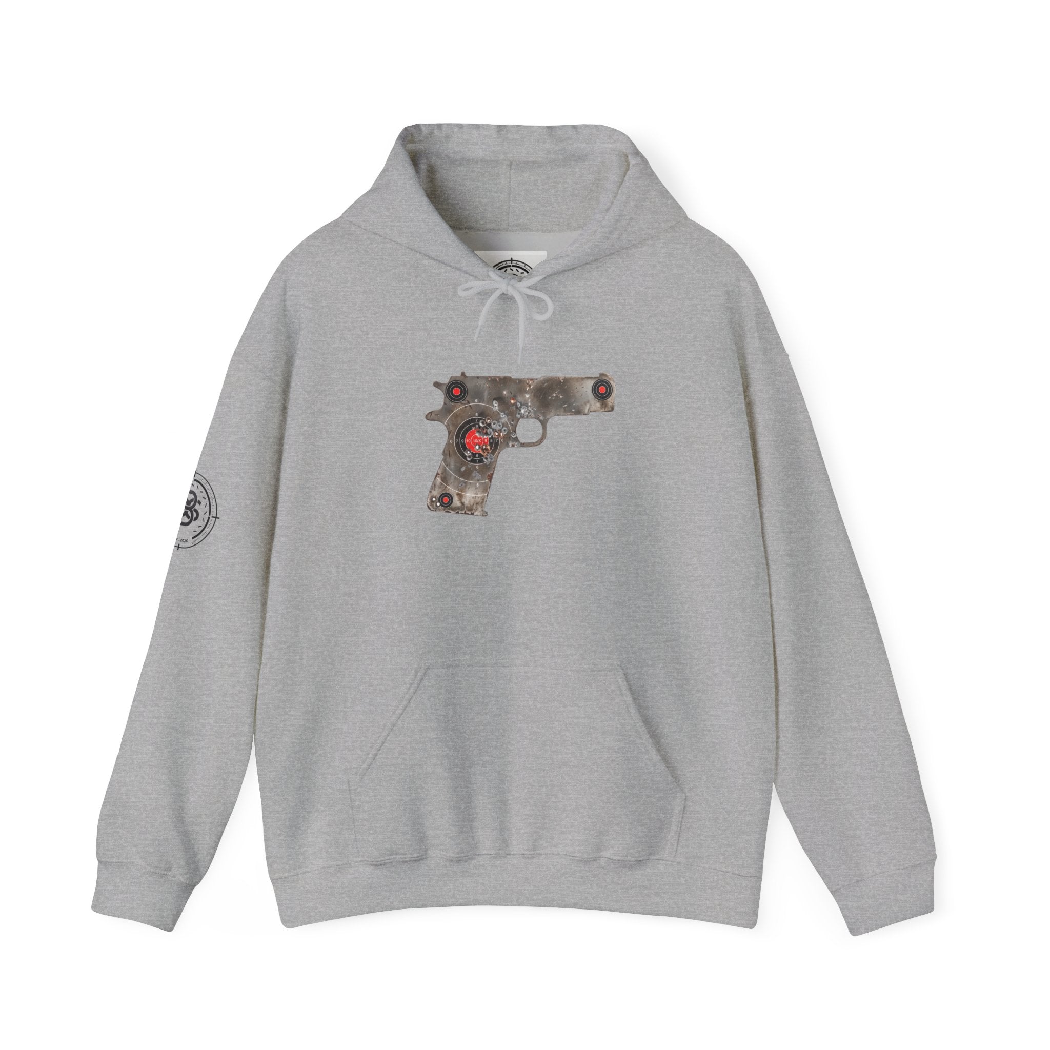 Vintage Metal Pistol Graphic Hoodie