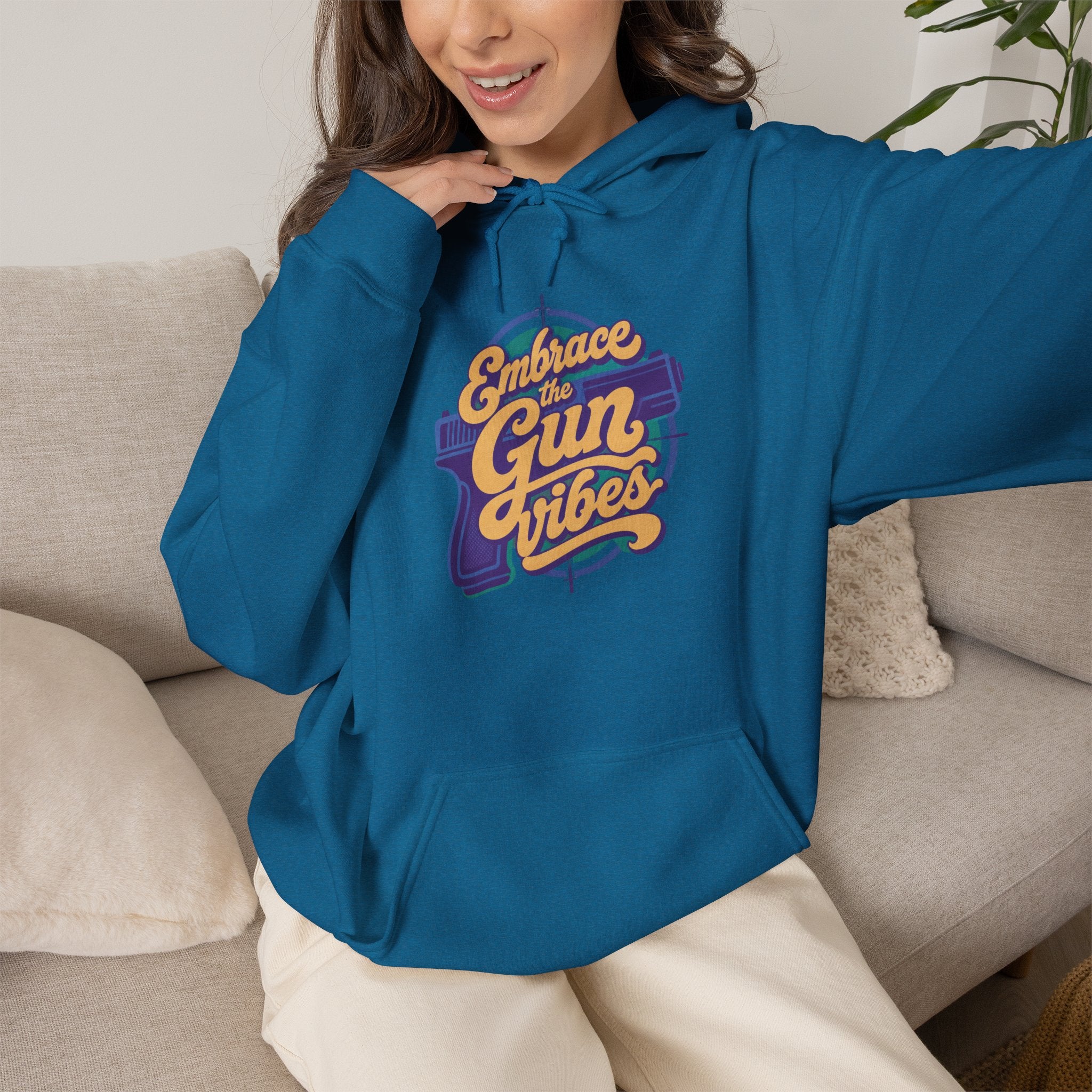 Embrace Gun Vibes Hoodie — Retro