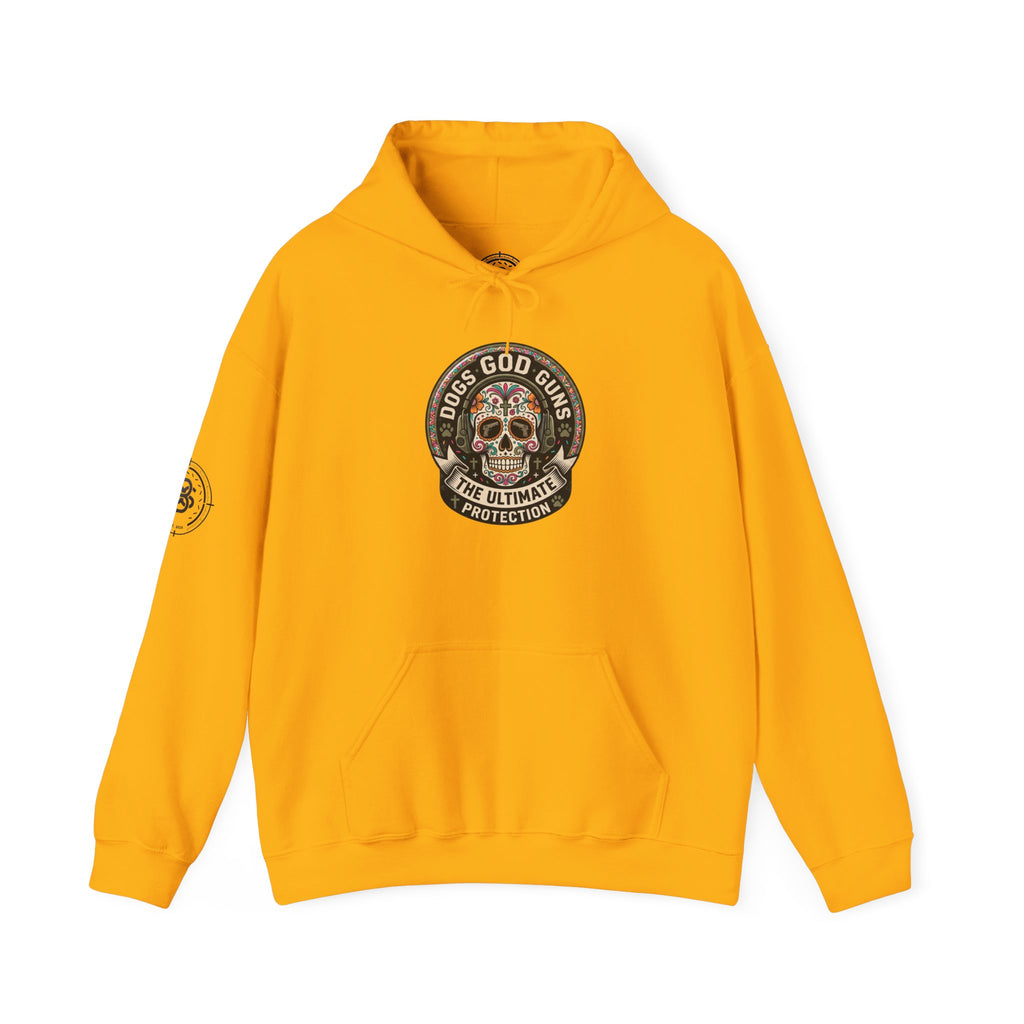 "Dogs God Guns: The Ultimate Protection- Graphic Hoodie