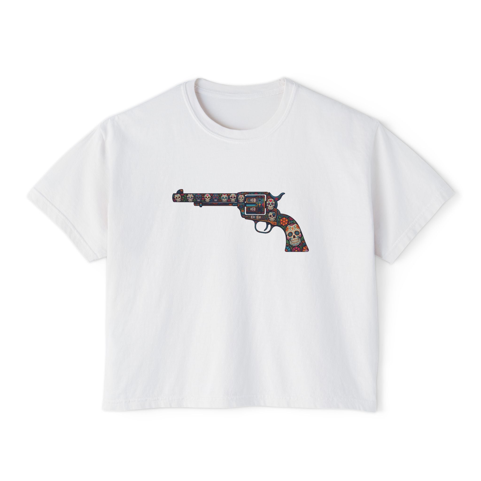 The Sugar Skull Collection -Revolver- Women’s Boxy Tee