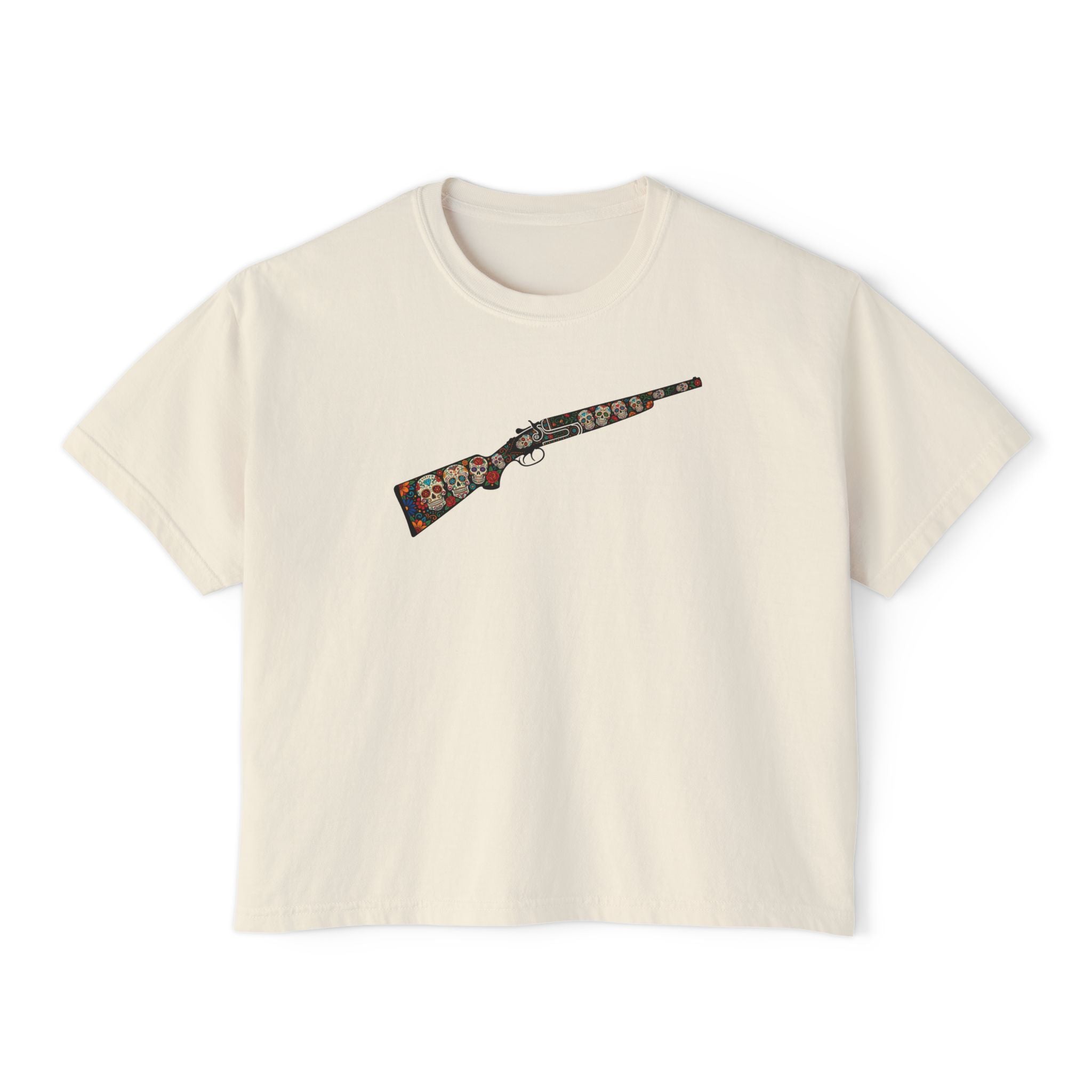The Sugar Skull Collection -Shotgun- Women’s Boxy Tee