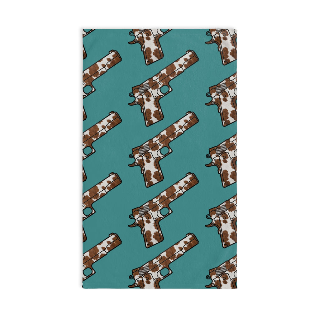Cowhide Cowboy Hand Towel — Great for the range bag