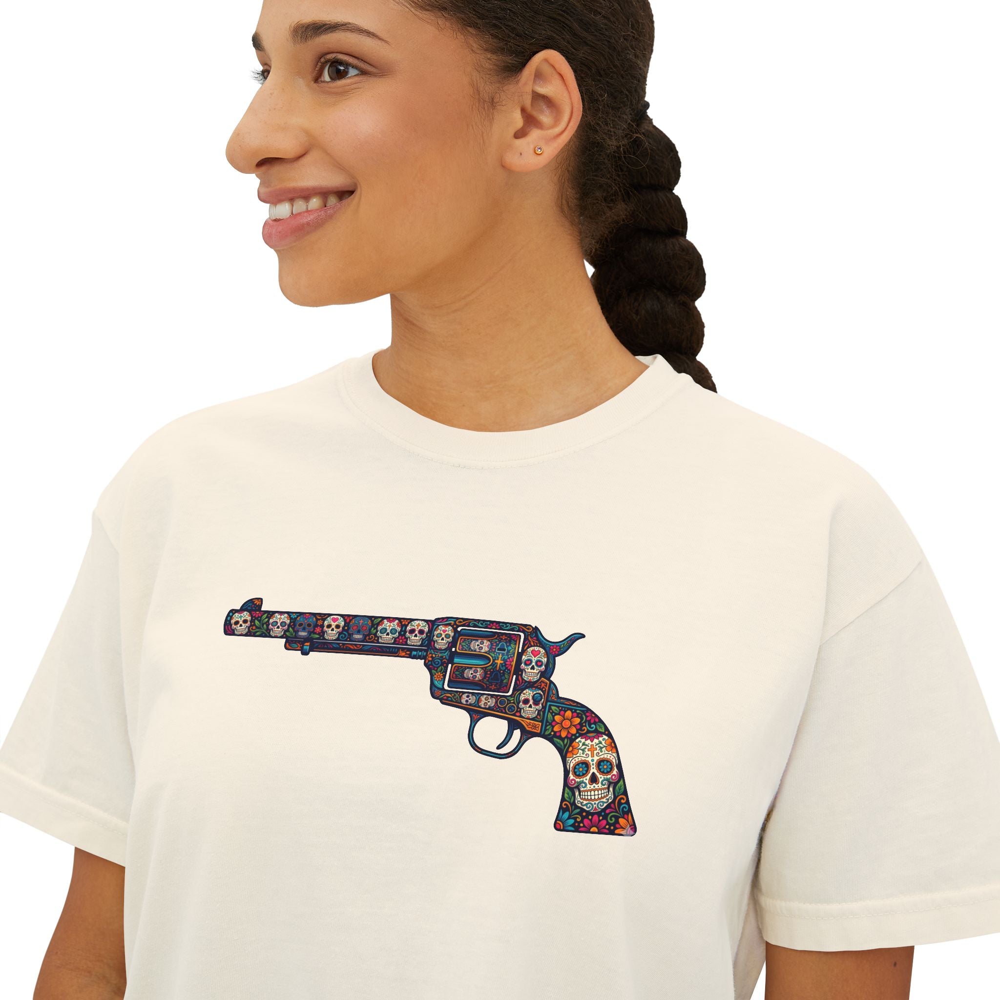 The Sugar Skull Collection -Revolver- Women’s Boxy Tee