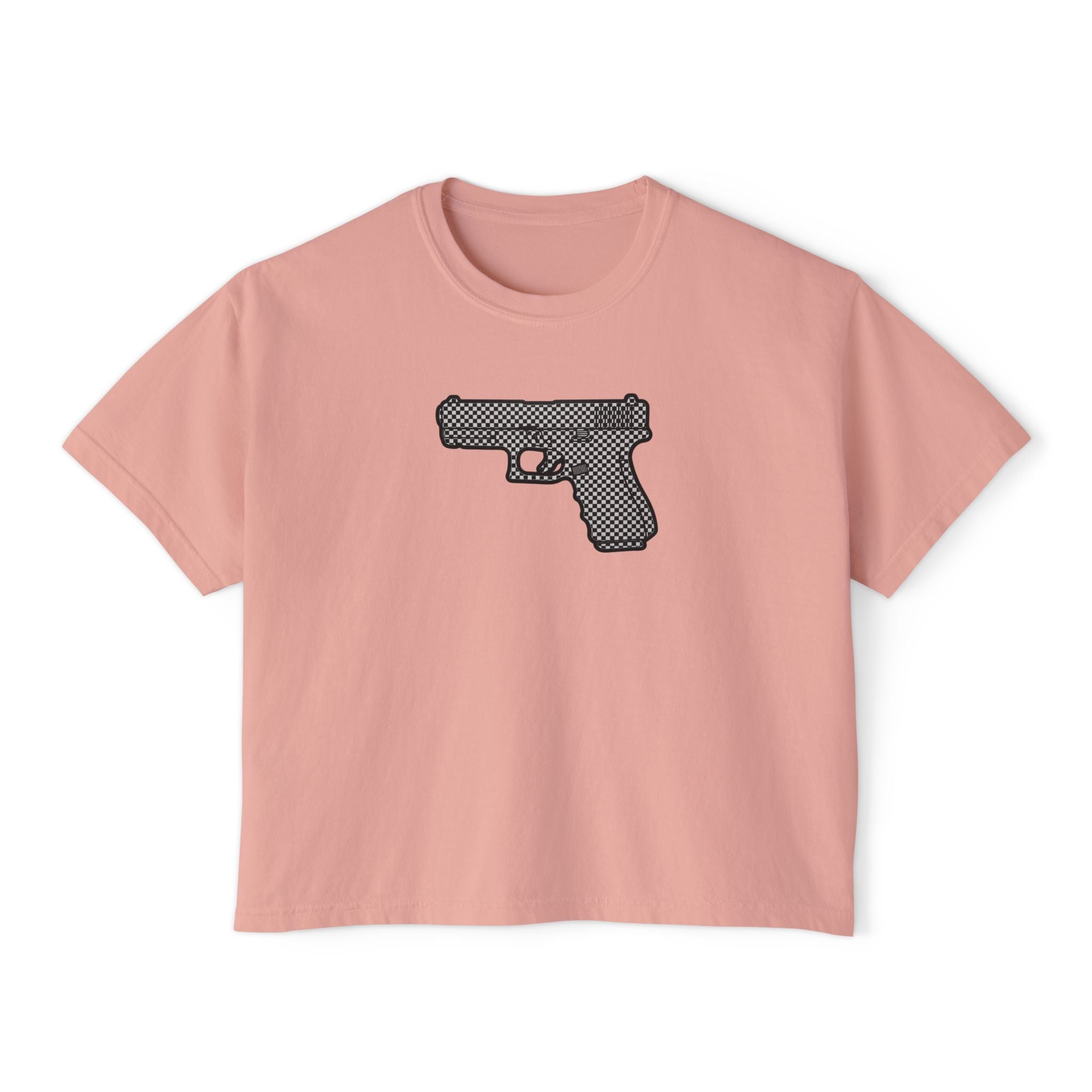 The Checker Collection-Pistol — Women's Boxy Tee