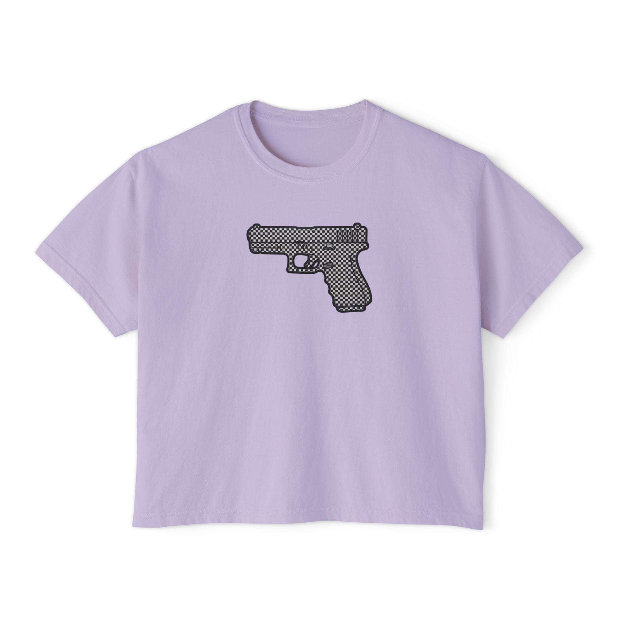 The Checker Collection-Pistol — Women's Boxy Tee