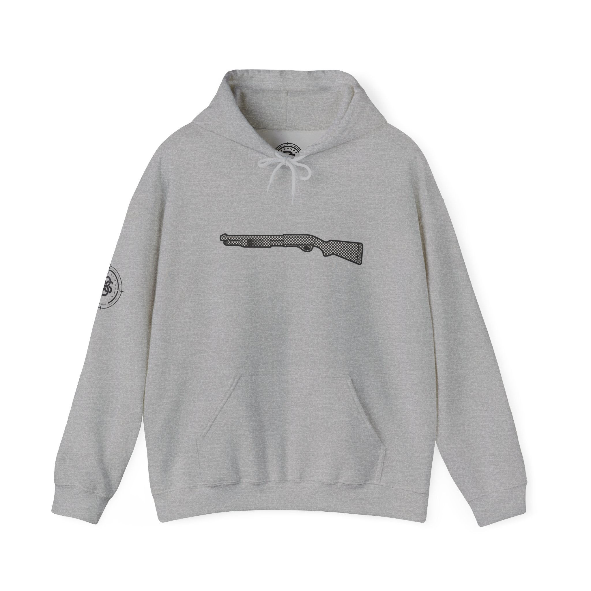 Checkered Shotgun Graphic Hoodie