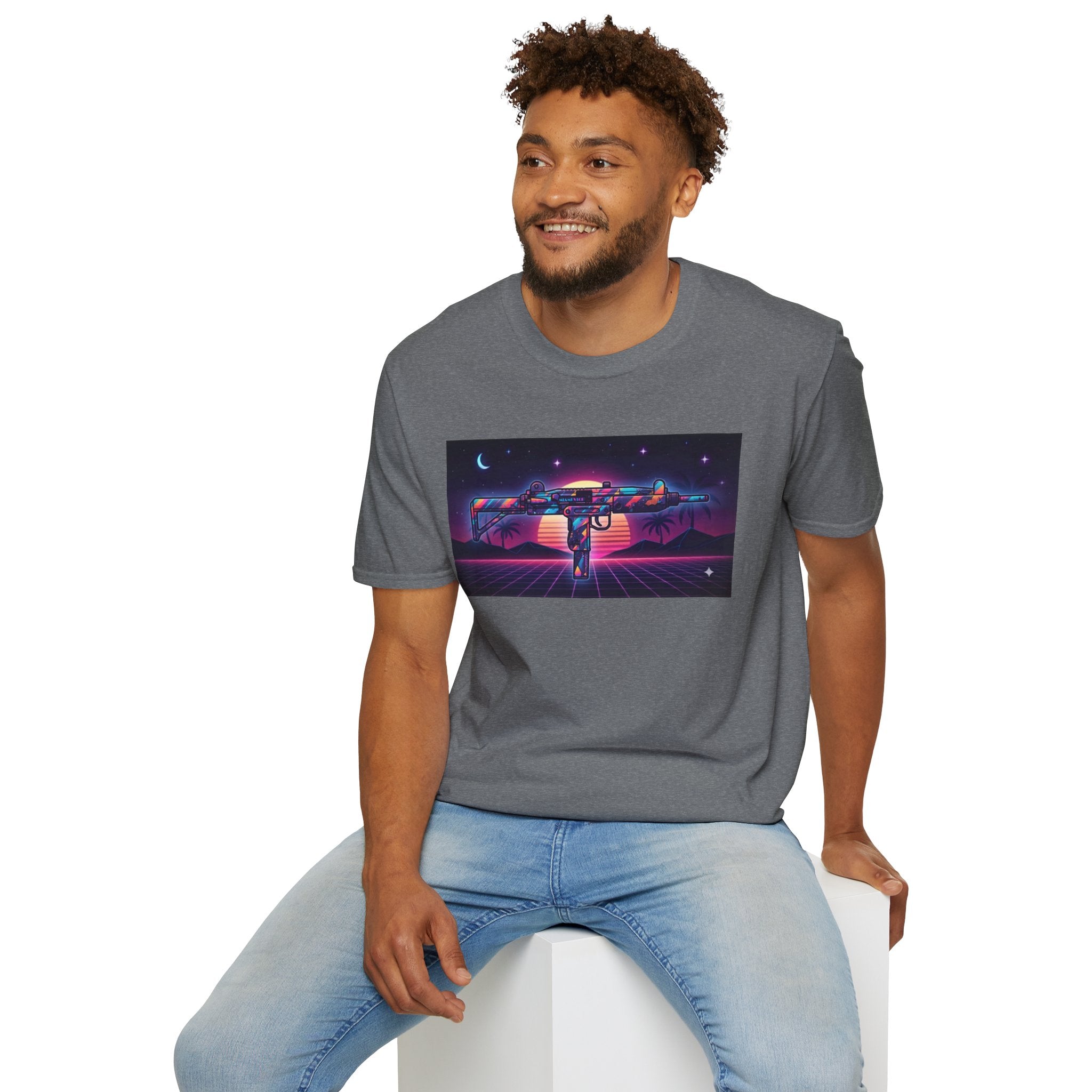 The Men's Collection- 80's Retro UZI-Softstyle T-Shirt