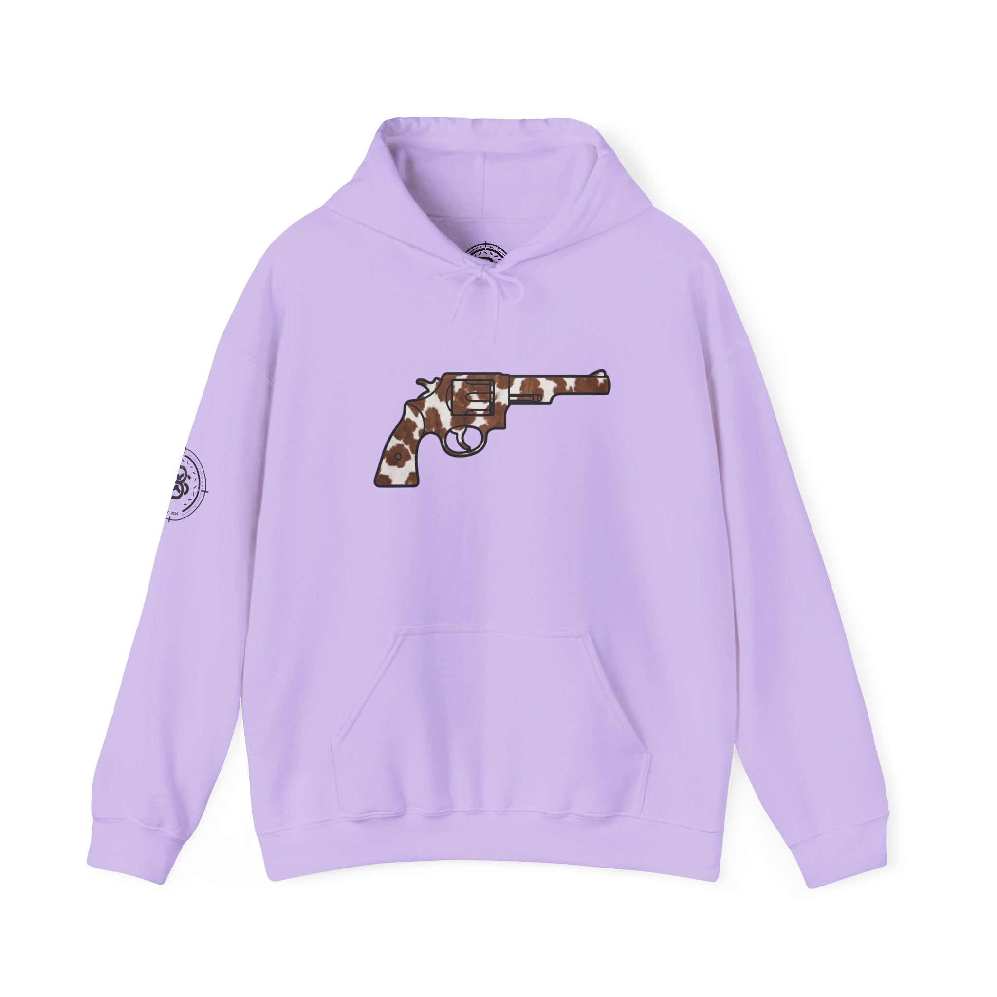 Cowhide Revolver Silhouette Hoodie Unisex