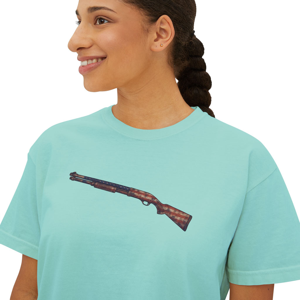 The US Flag Collection- Shotgun-Women's Boxy Tee