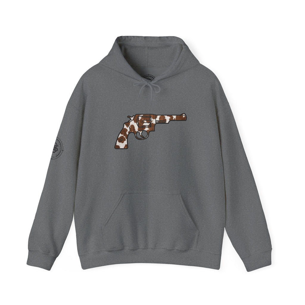 Cowhide Revolver Silhouette Hoodie Unisex