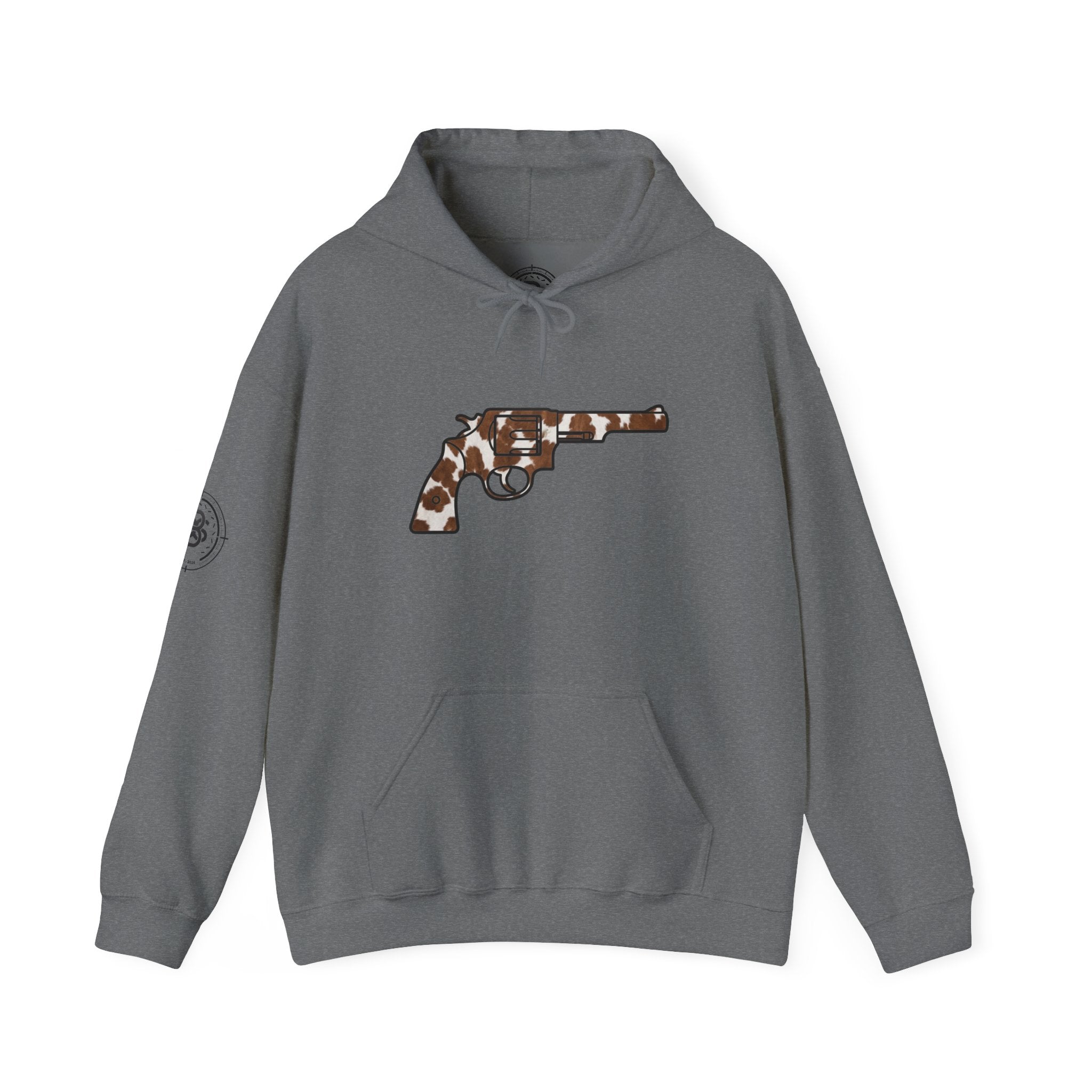 Cowhide Revolver Silhouette Hoodie Unisex