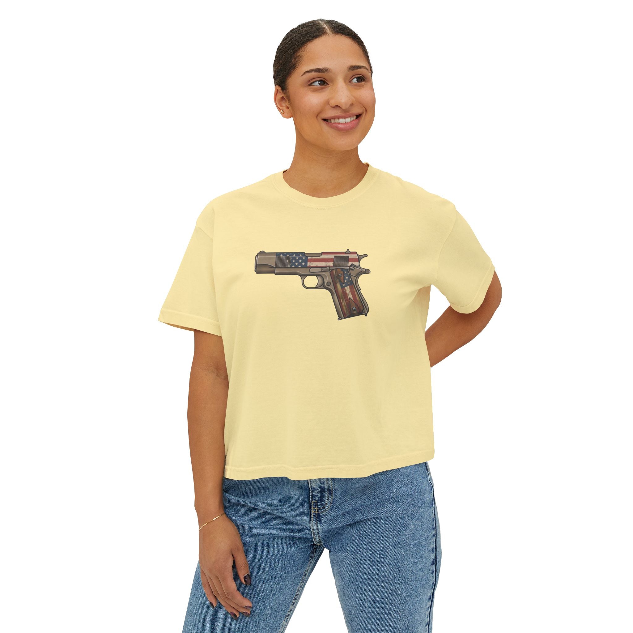 The US Flag Collection-1911 Pistol-Women's Boxy Tee