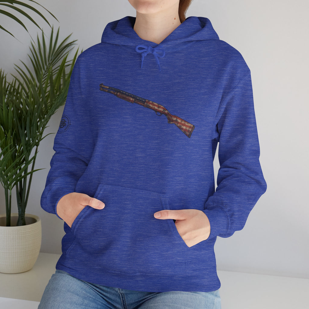 United States Flag Shotgun Graphic Hoodie