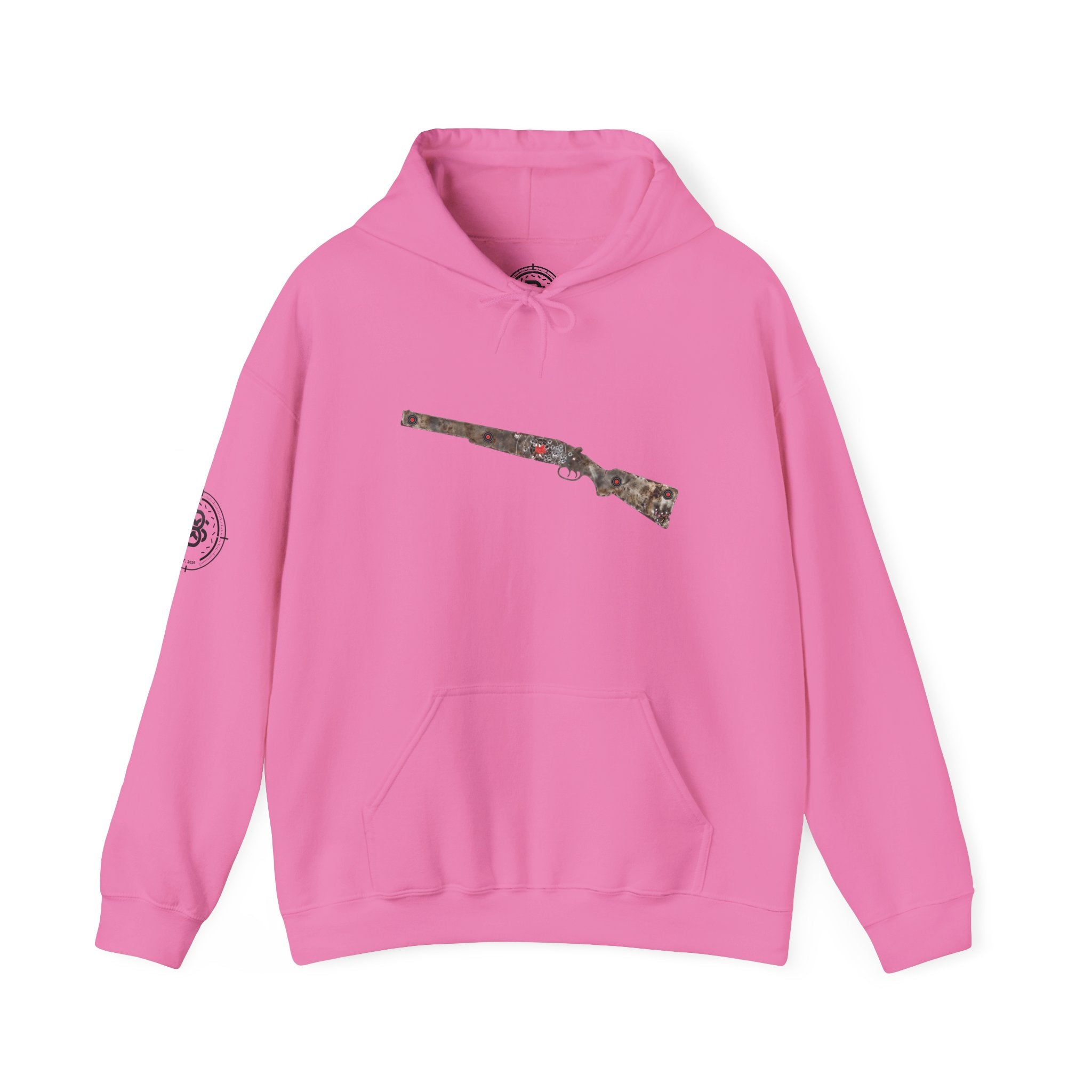 Vintage Metal Shotgun Target Graphic Hoodie