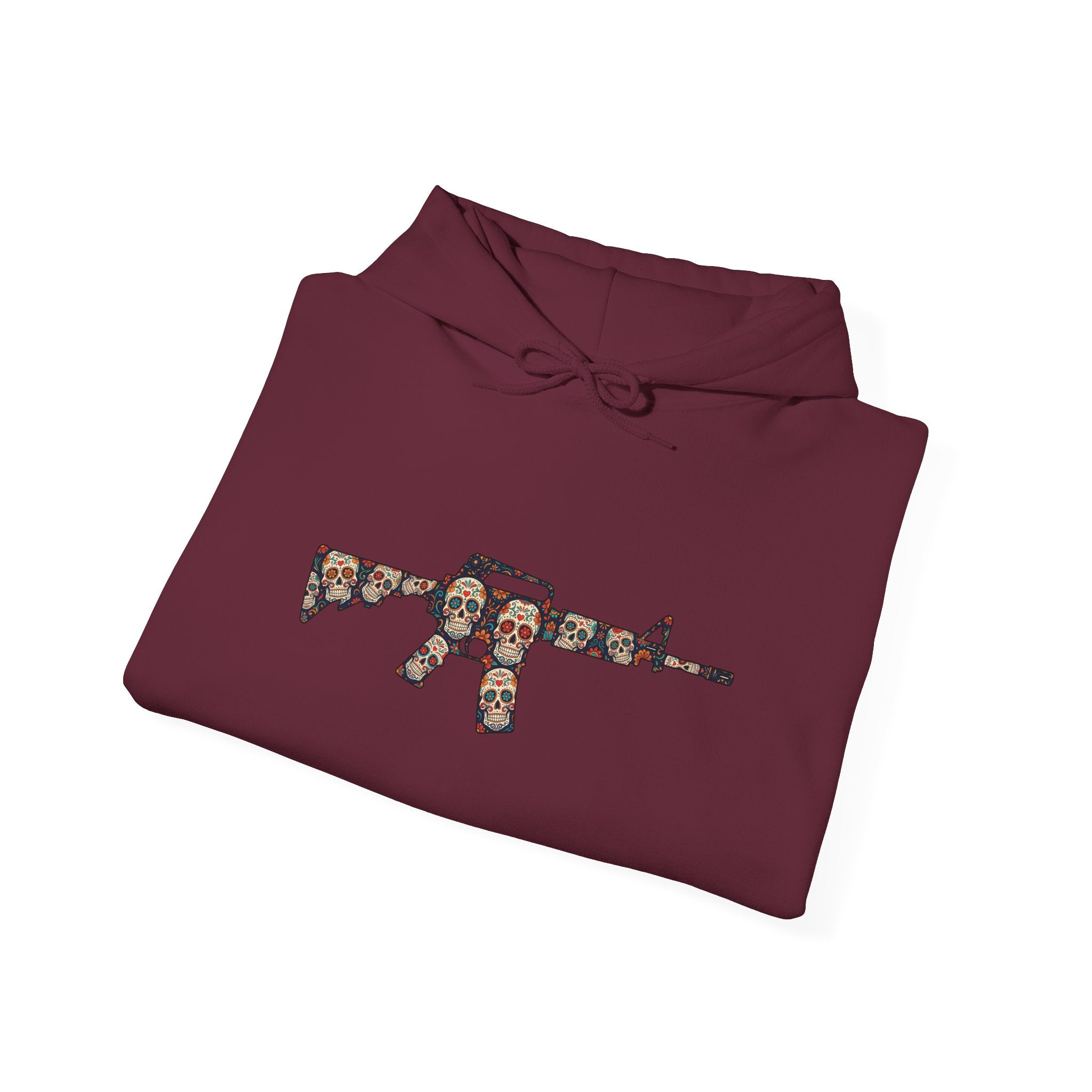 Sugar Skull AR-Style Rifle Graphic Hoodie