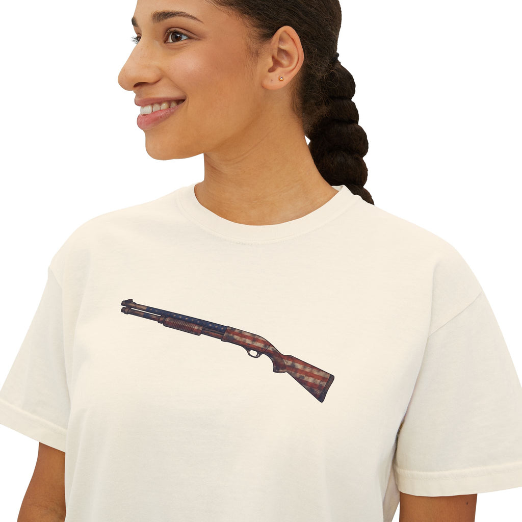 The US Flag Collection- Shotgun-Women's Boxy Tee