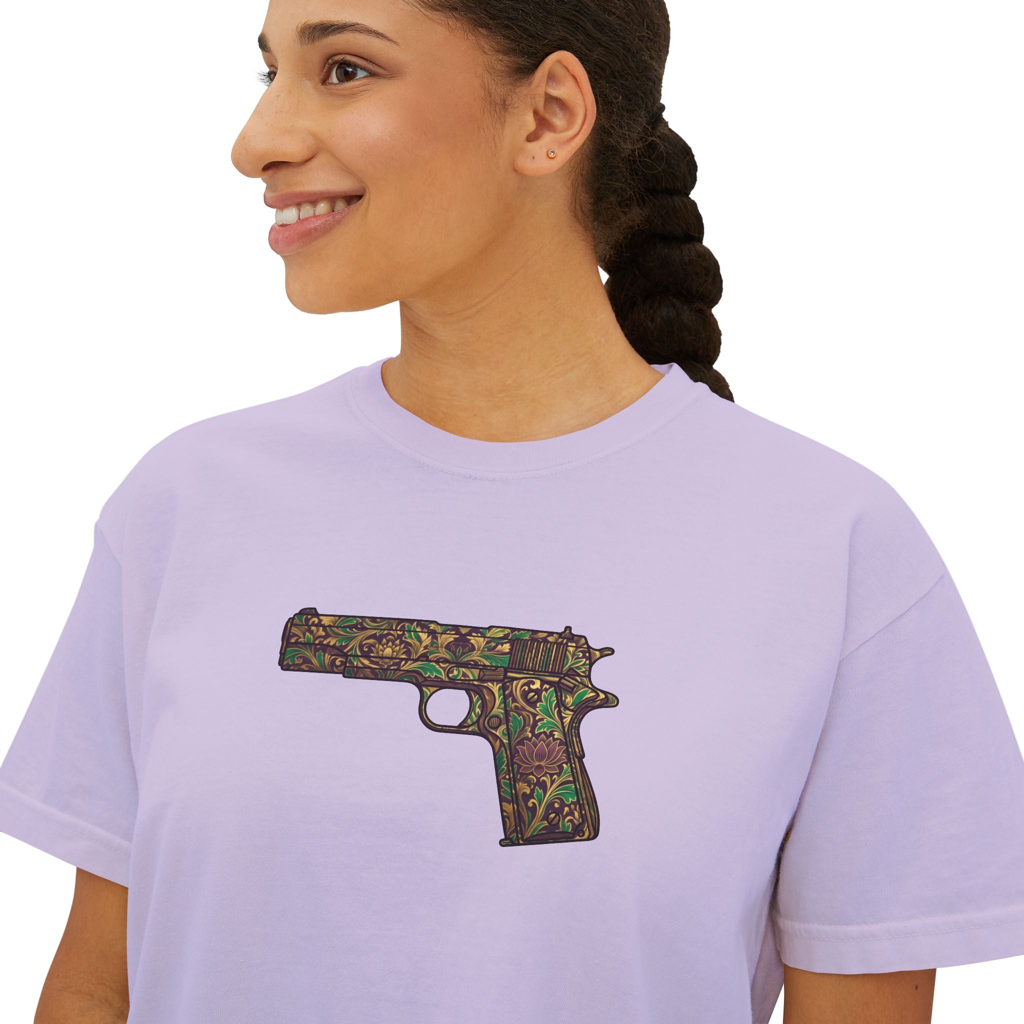 The Floral Collection-Pistol- Women's Boxy Tee