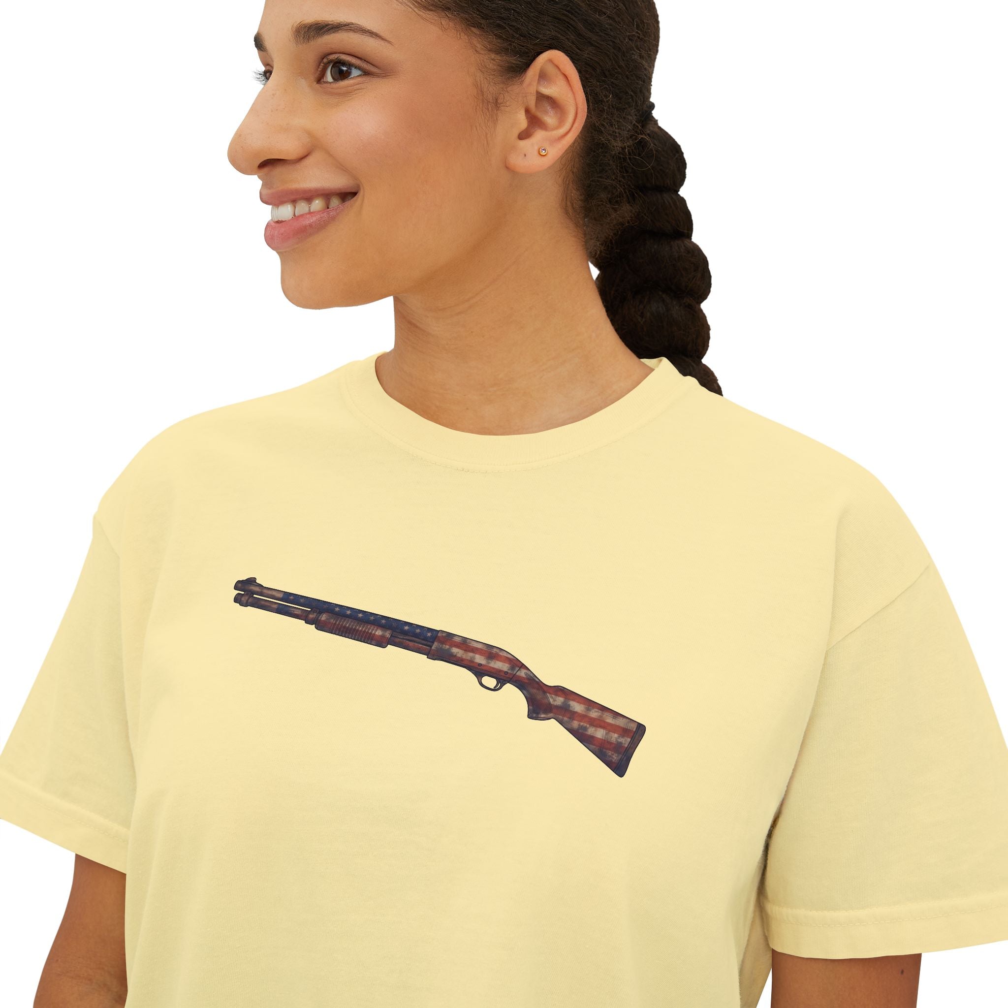 The US Flag Collection- Shotgun-Women's Boxy Tee