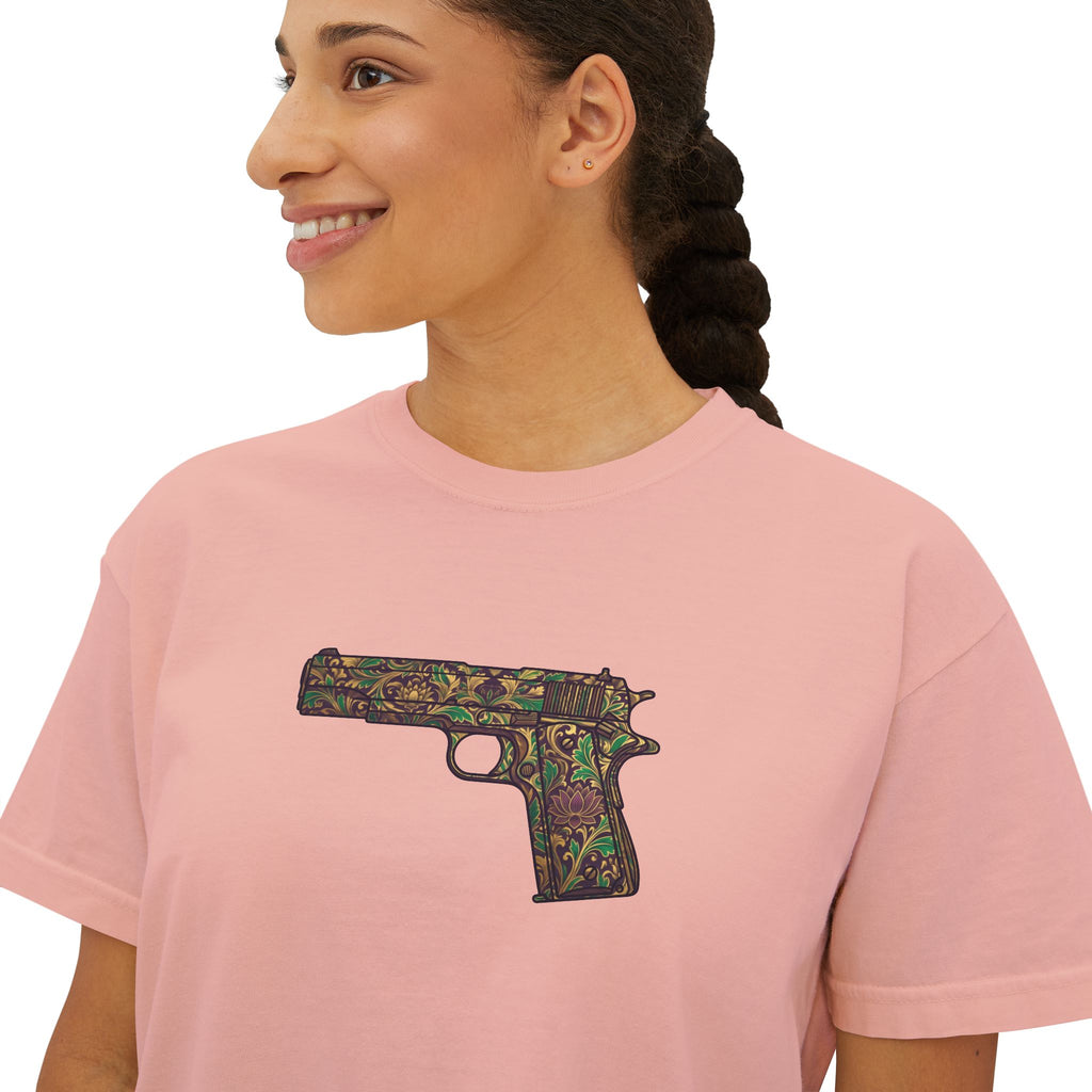 The Floral Collection-Pistol- Women's Boxy Tee