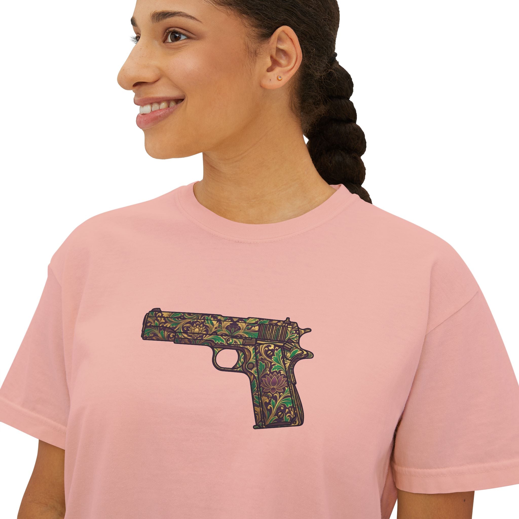 The Floral Collection-Pistol- Women's Boxy Tee