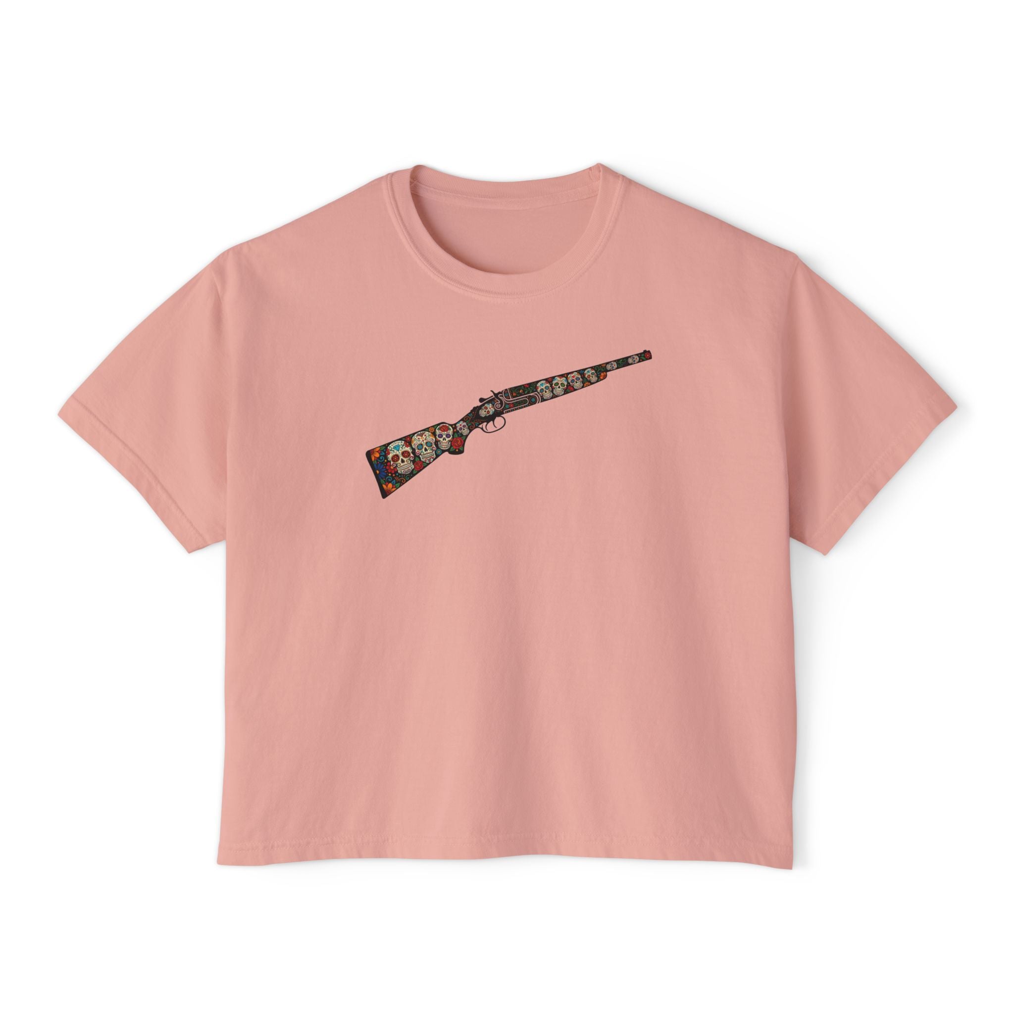 The Sugar Skull Collection -Shotgun- Women’s Boxy Tee