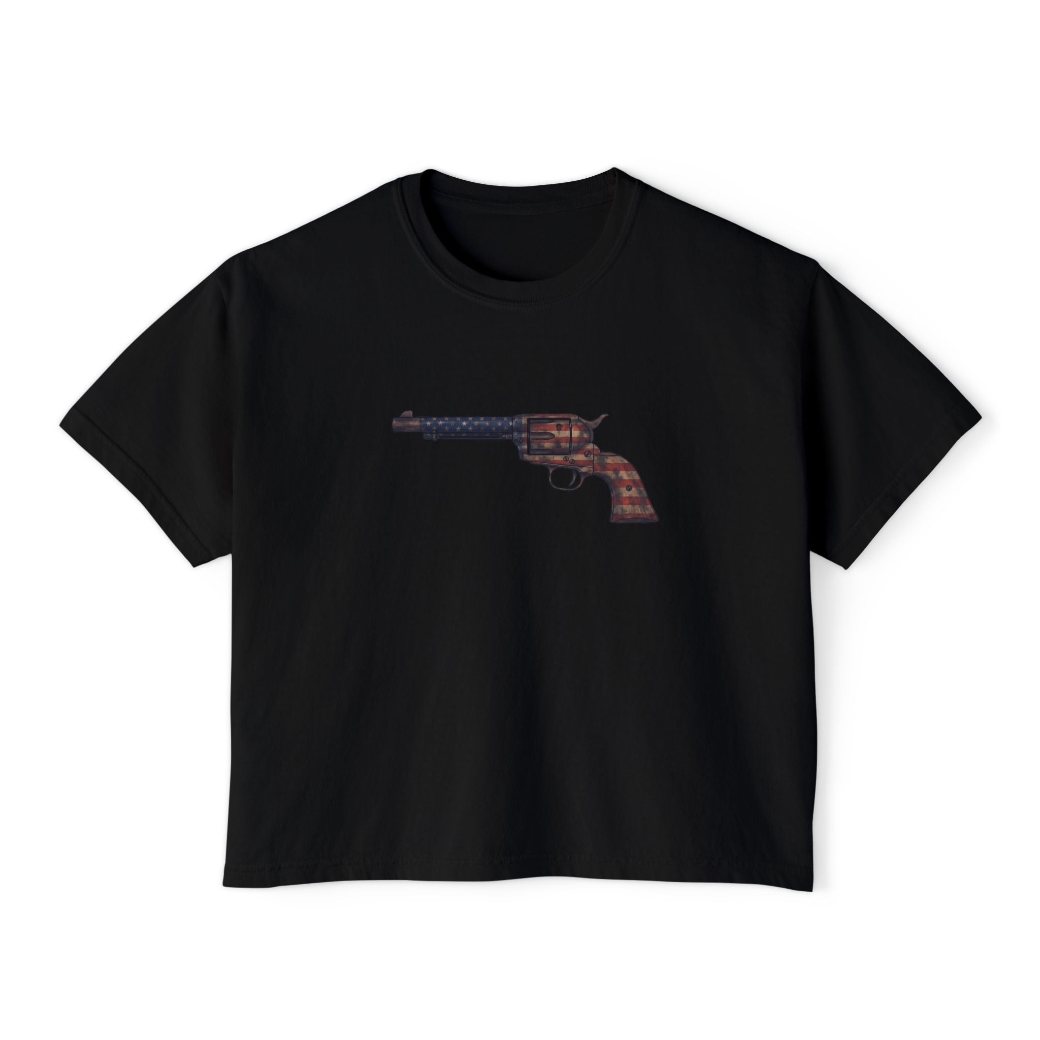 The US Flag Collection-Revolver- Women's Boxy Tee