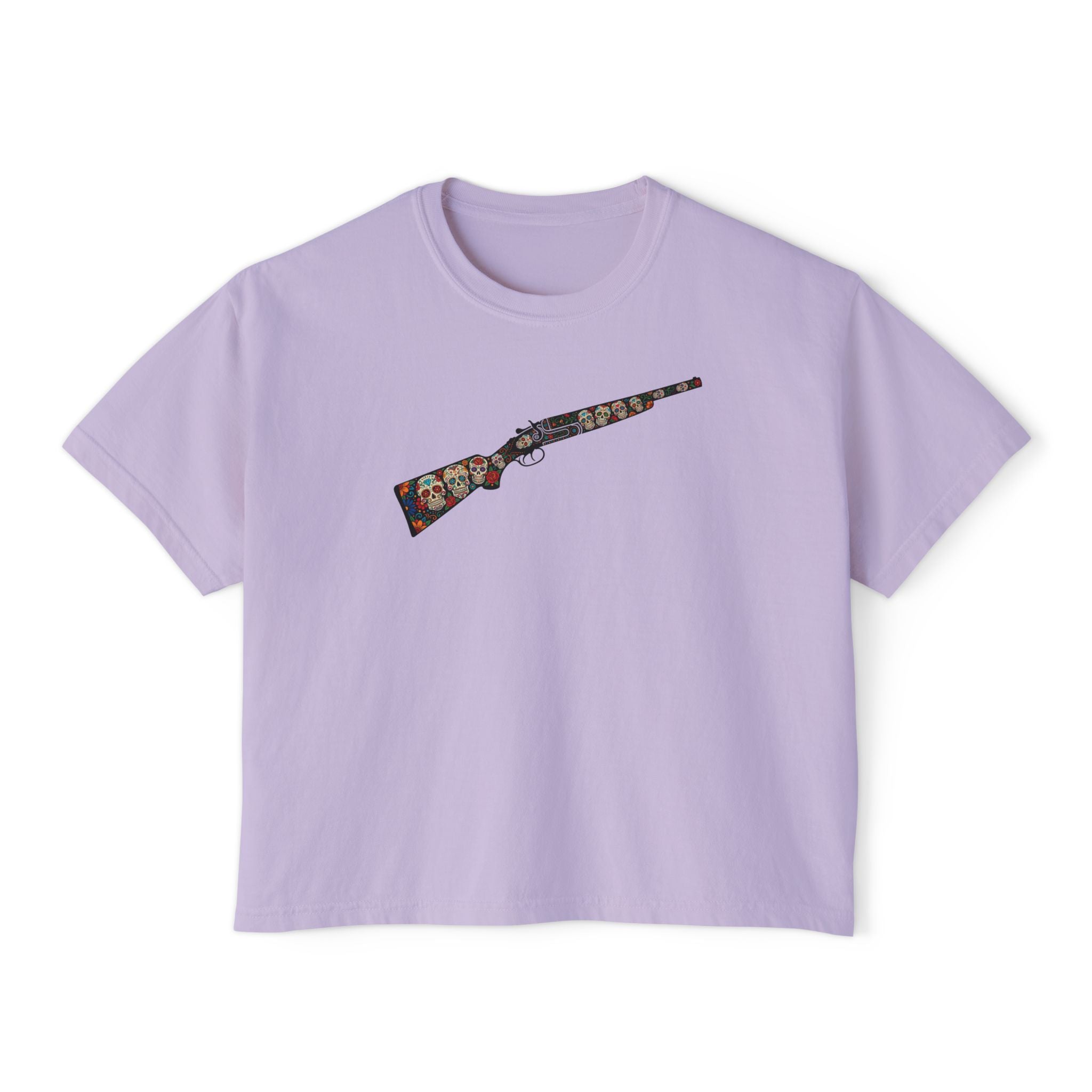 The Sugar Skull Collection -Shotgun- Women’s Boxy Tee